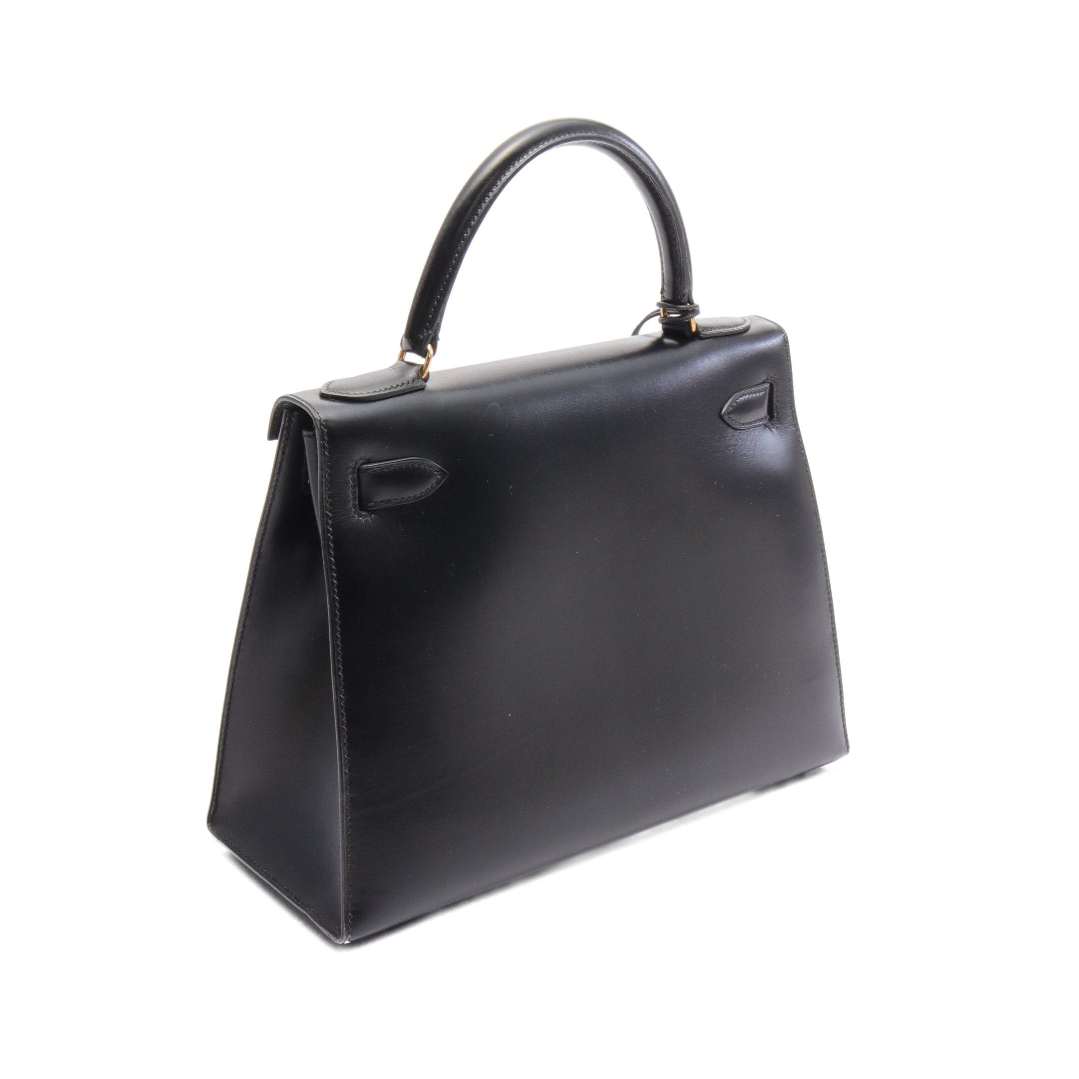 Hermes Hermes Kelly28 Handbag Box Calf Black Gold Hardware Outside Sewing ○U Stamp Size ONE SIZE - 2 Thumbnail