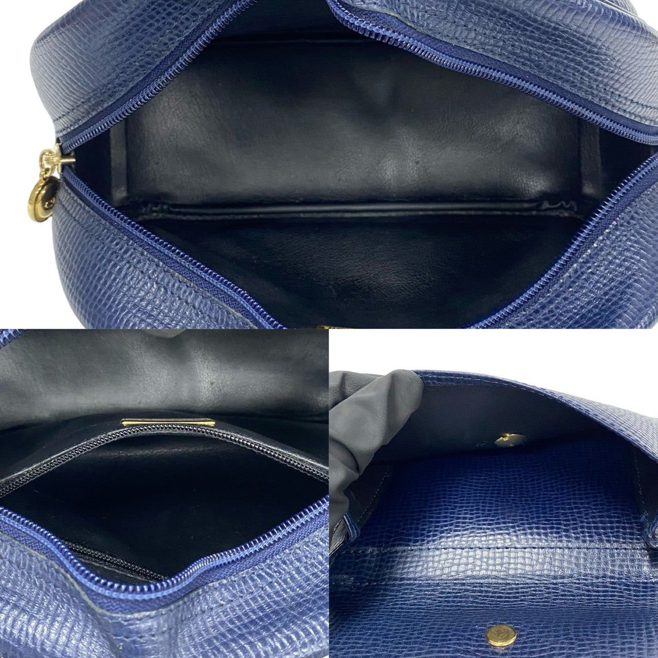Dior Dior Shoulder Bag Navy Leather Size ONE SIZE - 8 Thumbnail
