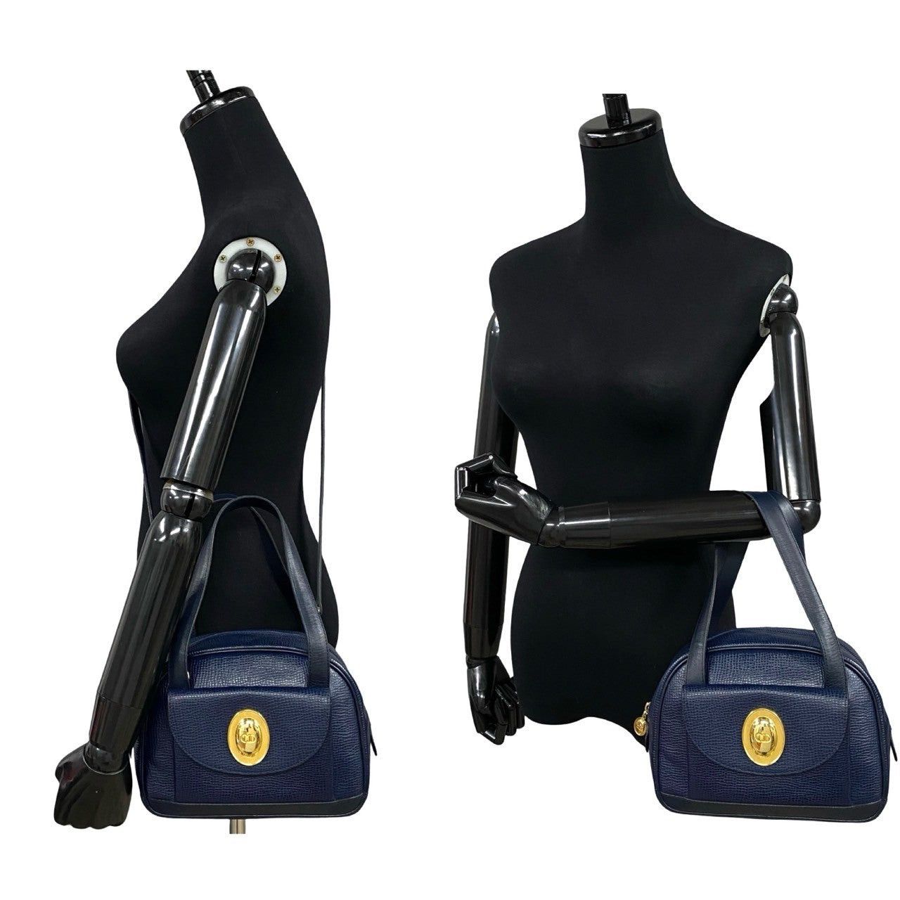 Dior Dior Shoulder Bag Navy Leather Size ONE SIZE - 2 Thumbnail