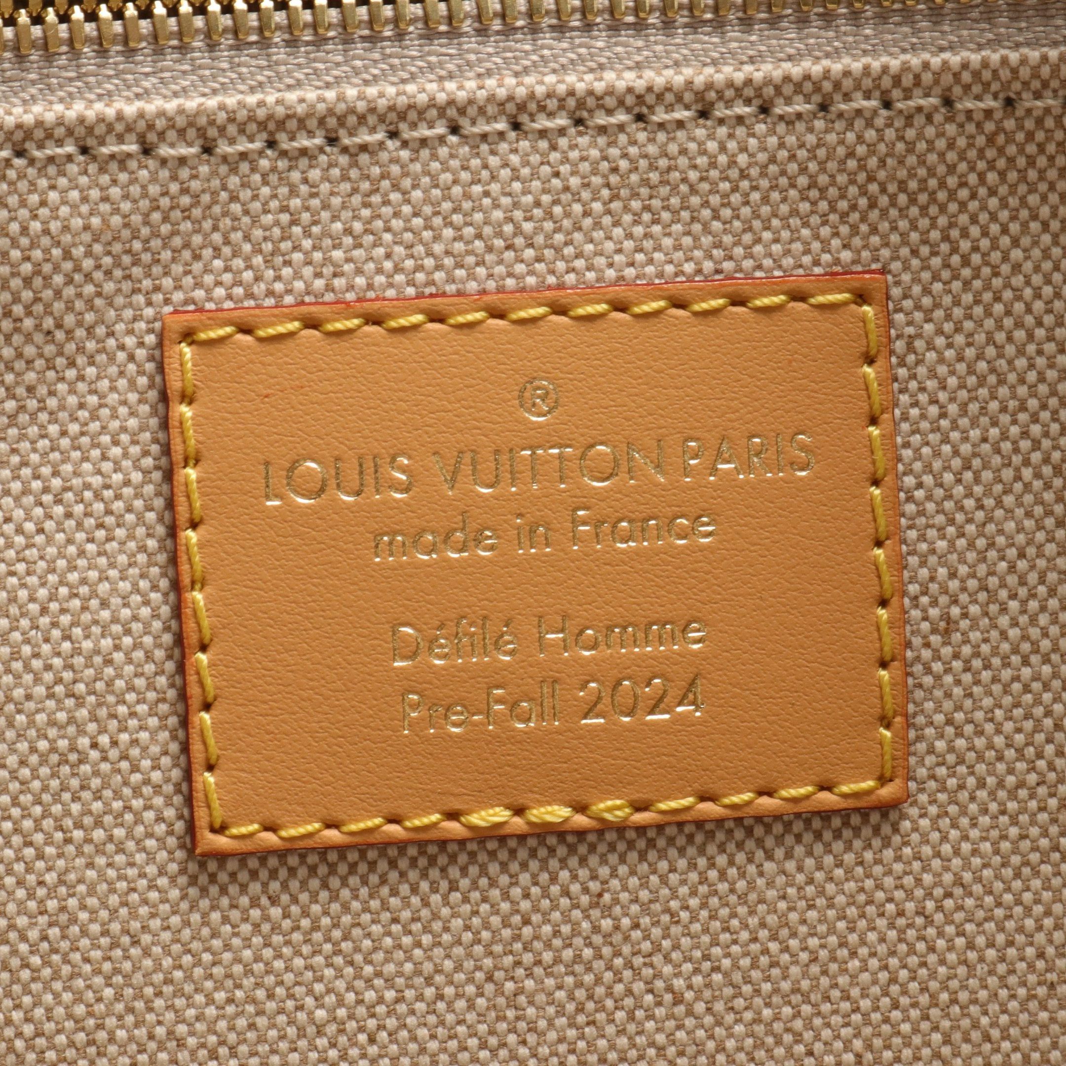 Louis Vuitton Louis Vuitton Montsouris Messenger Mm Damier Denim Shoulder Bag Leather Blue Brown Size ONE SIZE - 4 Thumbnail