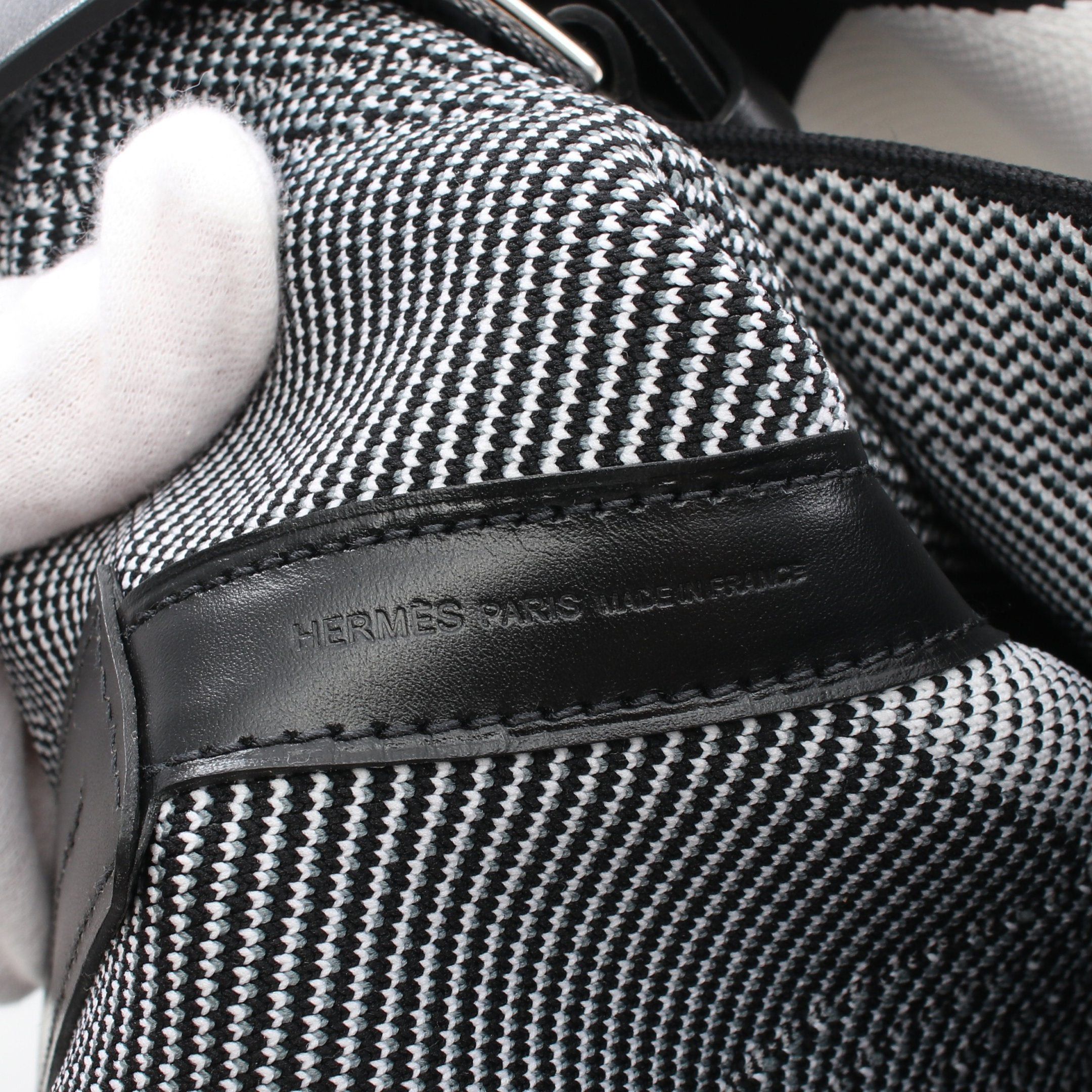 Hermes Hermes Etrivière Shoulder Mm Bag Dynamonit Vache Hunter Black White Gray Silver Hardware D Stamp Size ONE SIZE - 4 Thumbnail