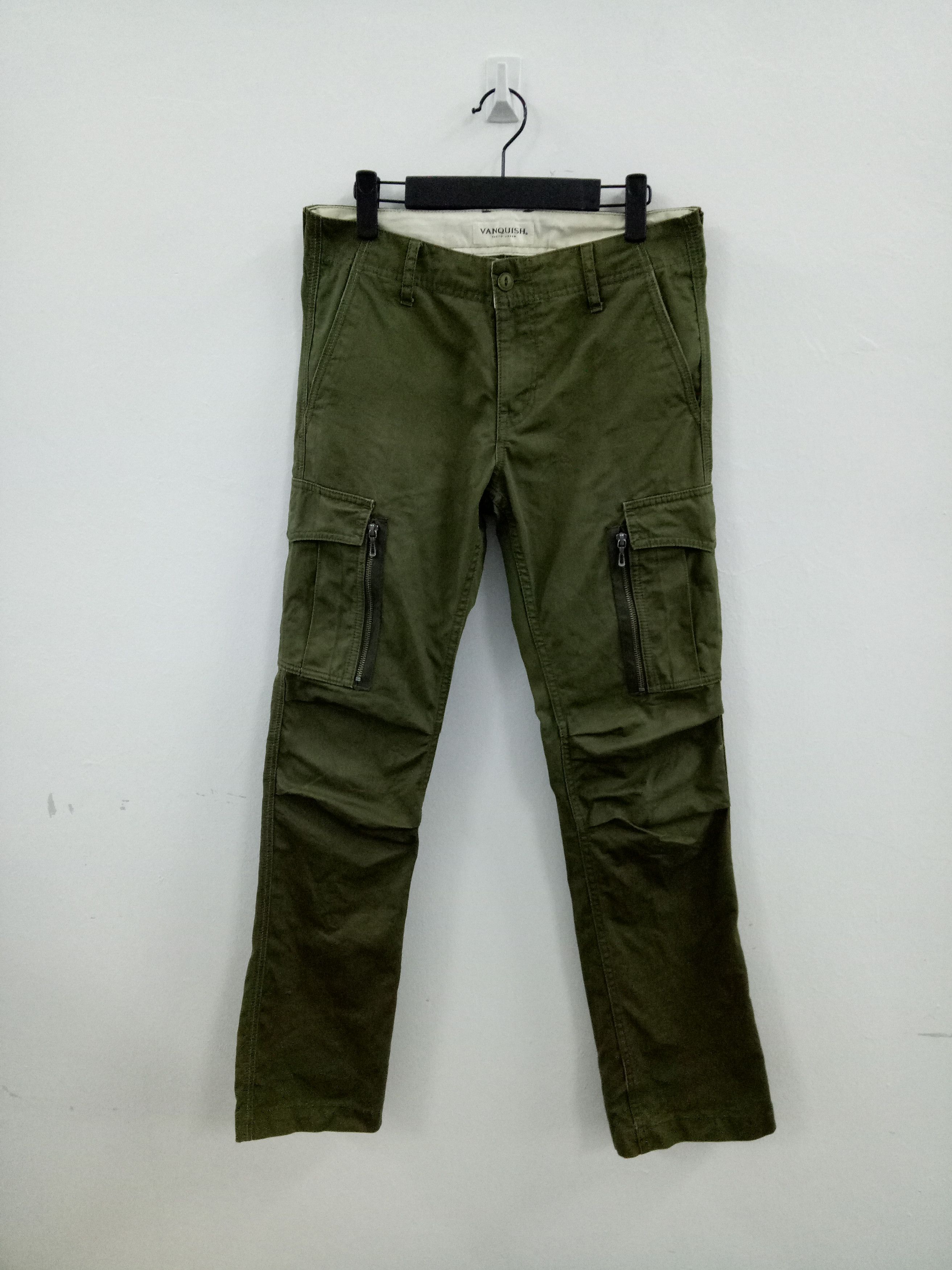 Vanquish Low Rise Cargo Pants Slim Fit Green Army | Grailed