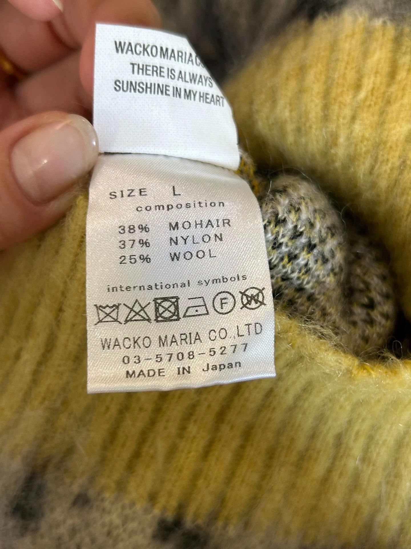 WACKO MARIA 22AW leopard print mohair knitted cardigan