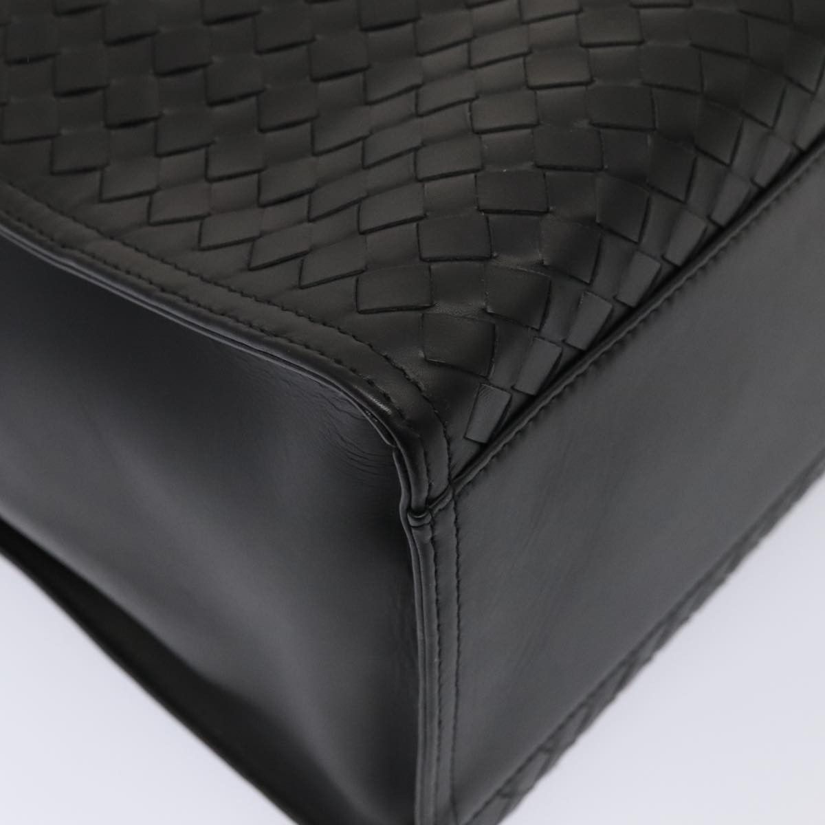 Bottega Veneta Intrecciato Black Leather Tote Bag (Pre-Owned) Size ONE SIZE - 10 Thumbnail