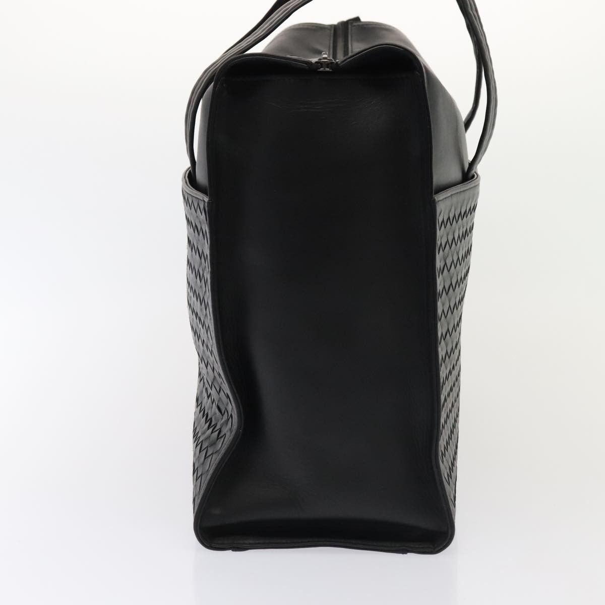 Bottega Veneta Intrecciato Black Leather Tote Bag (Pre-Owned) Size ONE SIZE - 4 Thumbnail