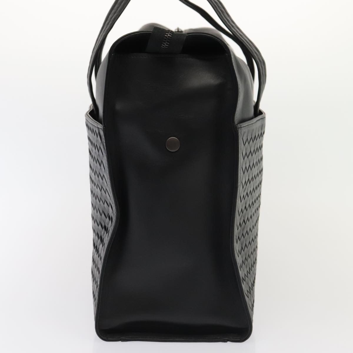 Bottega Veneta Intrecciato Black Leather Tote Bag (Pre-Owned) Size ONE SIZE - 3 Thumbnail