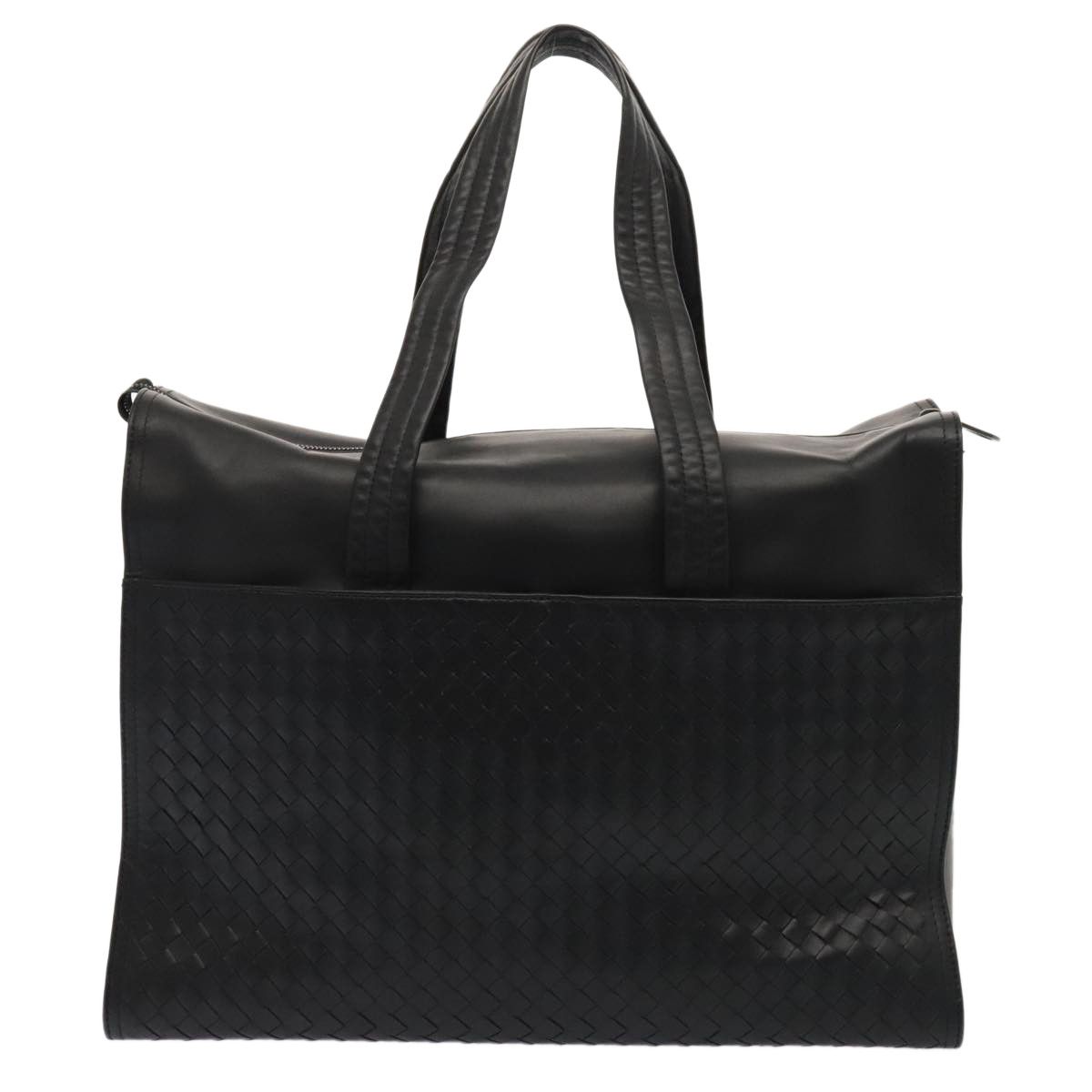 Bottega Veneta Intrecciato Black Leather Tote Bag (Pre-Owned) Size ONE SIZE - 2 Thumbnail