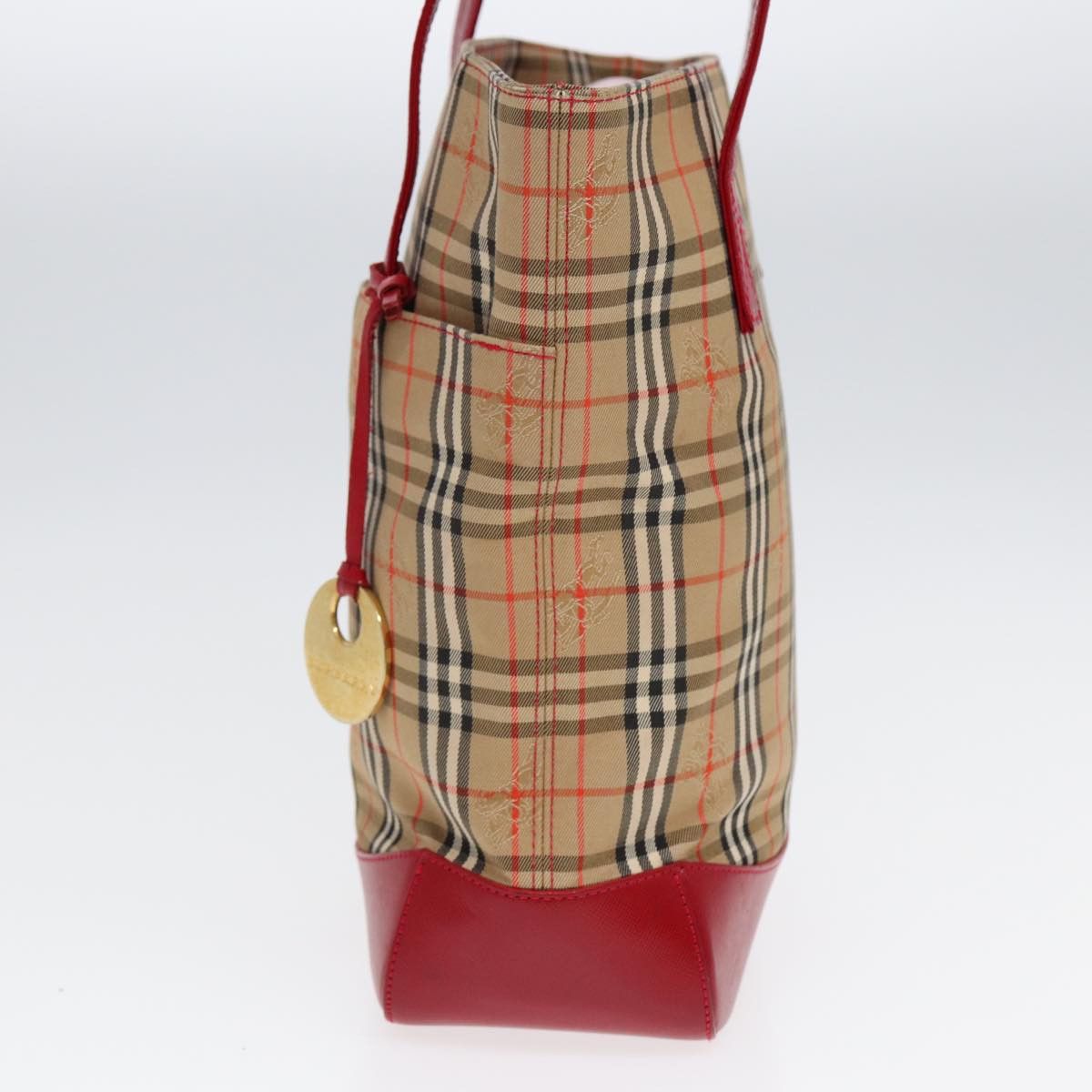 Burberry Nova Check Beige Canvas Tote Bag (Pre-Owned) Size ONE SIZE - 3 Thumbnail