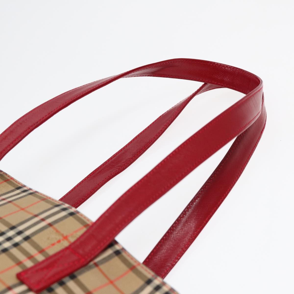 Burberry Nova Check Beige Canvas Tote Bag (Pre-Owned) Size ONE SIZE - 4 Thumbnail