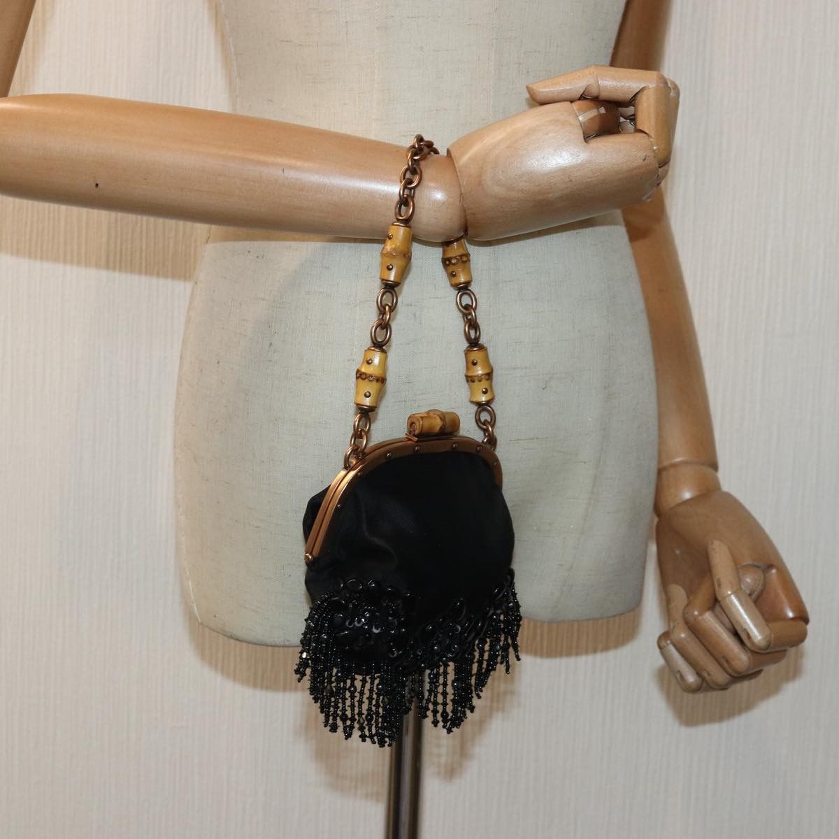 Gucci Bamboo Black Canvas Clutch Bag (Pre-Owned) Size ONE SIZE - 11 Thumbnail