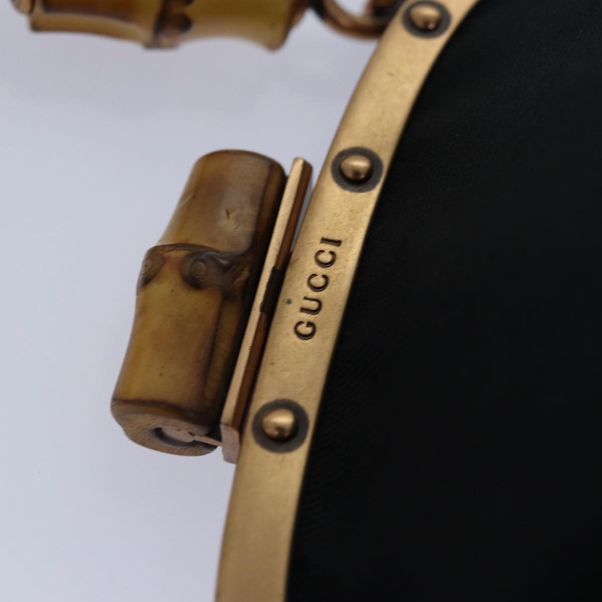 Gucci Bamboo Black Canvas Clutch Bag (Pre-Owned) Size ONE SIZE - 6 Thumbnail