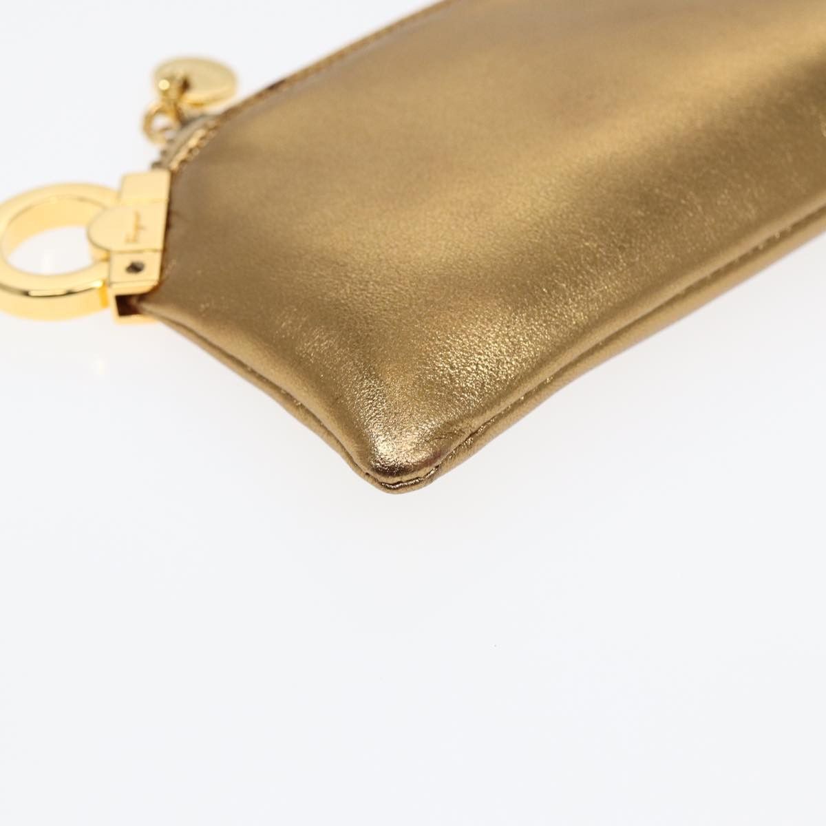 Salvatore Ferragamo Gancini Gold Leather Wallet (Pre-Owned) Size ONE SIZE - 11 Thumbnail