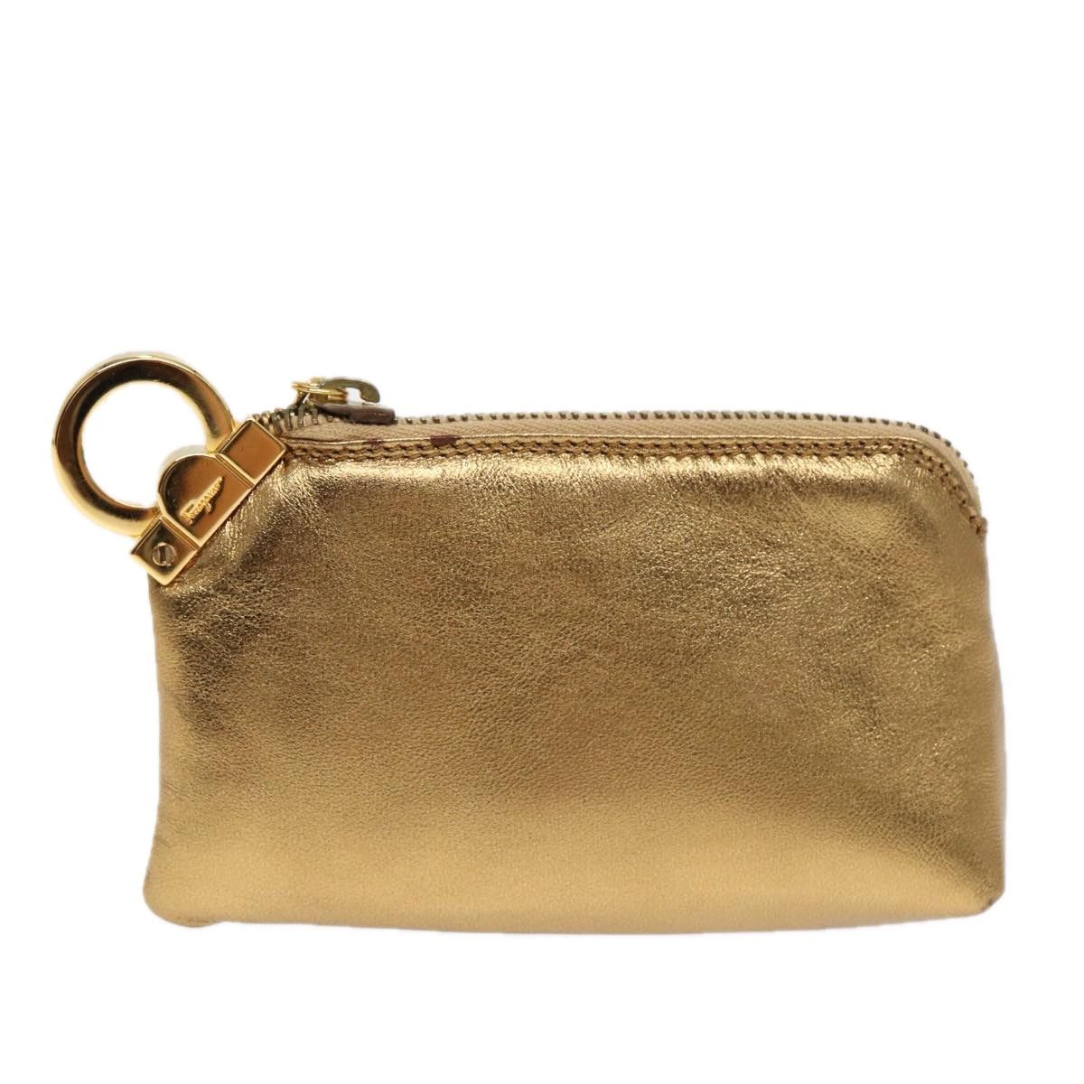 Salvatore Ferragamo Gancini Gold Leather Wallet (Pre-Owned) Size ONE SIZE - 2 Thumbnail