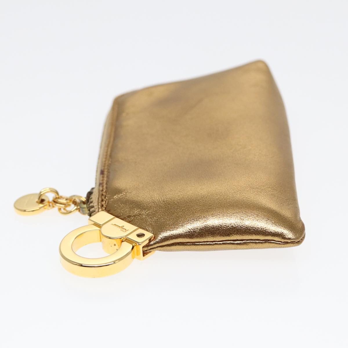 Salvatore Ferragamo Gancini Gold Leather Wallet (Pre-Owned) Size ONE SIZE - 3 Thumbnail
