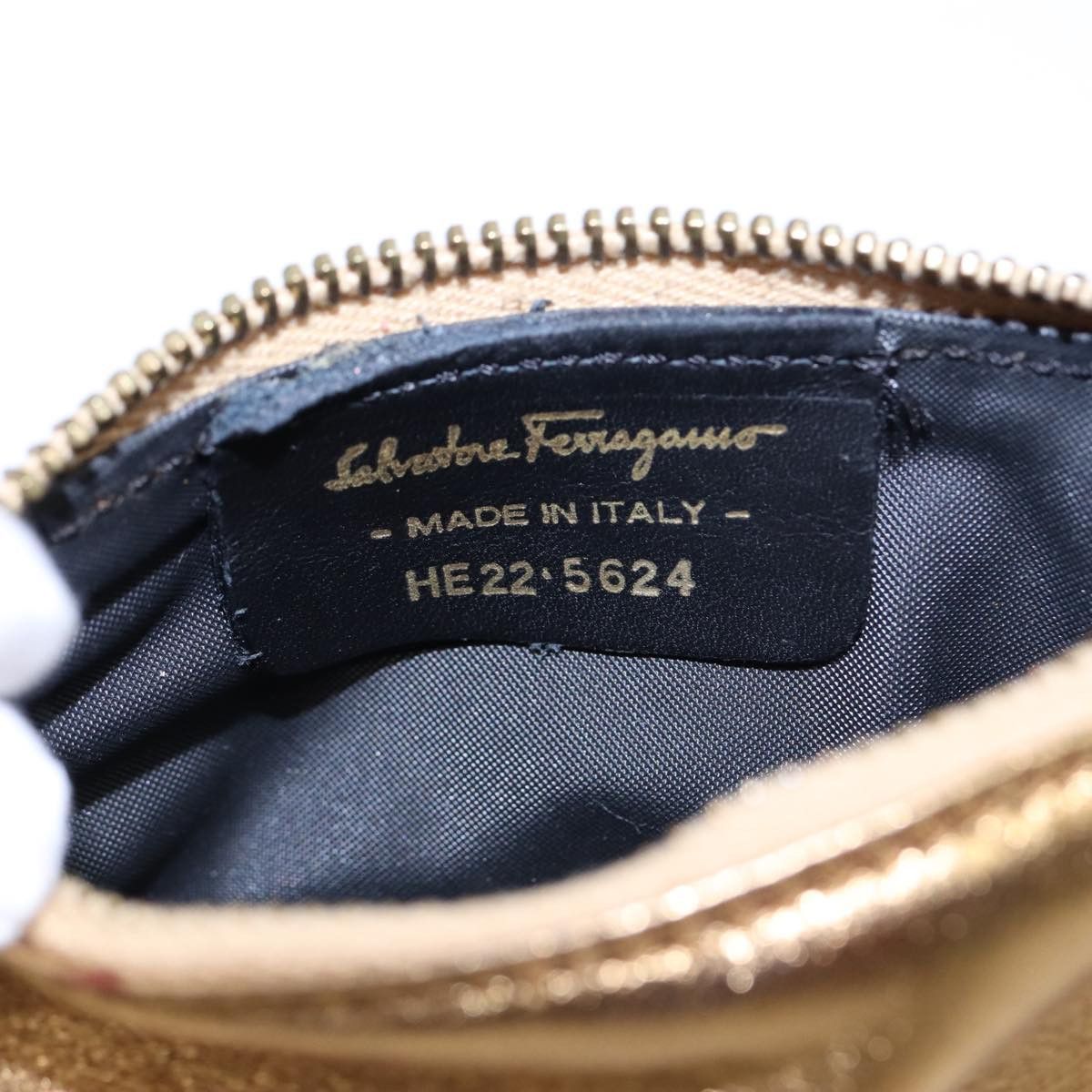 Salvatore Ferragamo Gancini Gold Leather Wallet (Pre-Owned) Size ONE SIZE - 8 Thumbnail