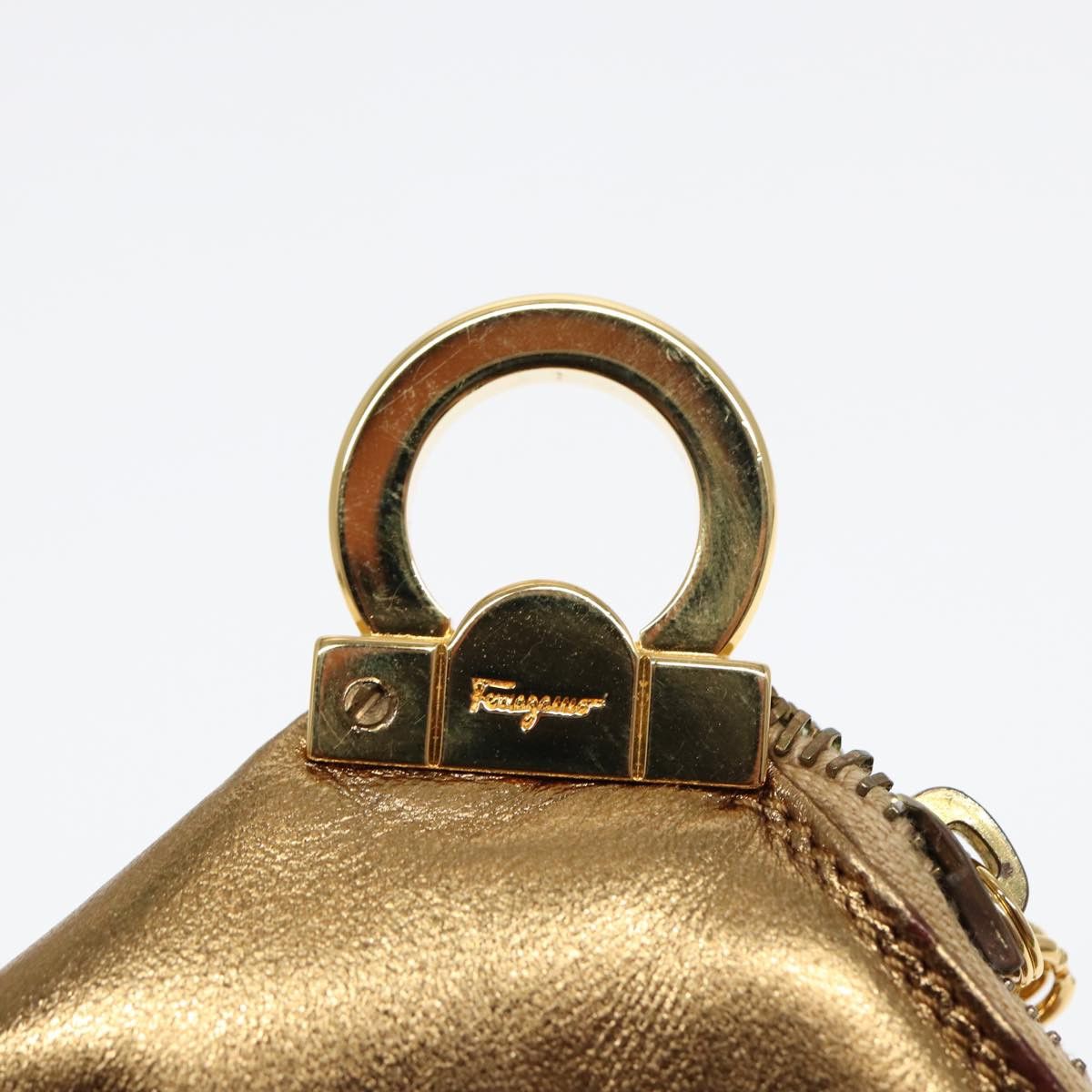 Salvatore Ferragamo Gancini Gold Leather Wallet (Pre-Owned) Size ONE SIZE - 6 Thumbnail