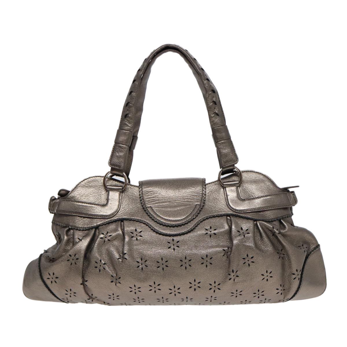 Salvatore Ferragamo Gancini Gold Leather Shoulder Bag (Pre-Owned) Size ONE SIZE - 2 Thumbnail