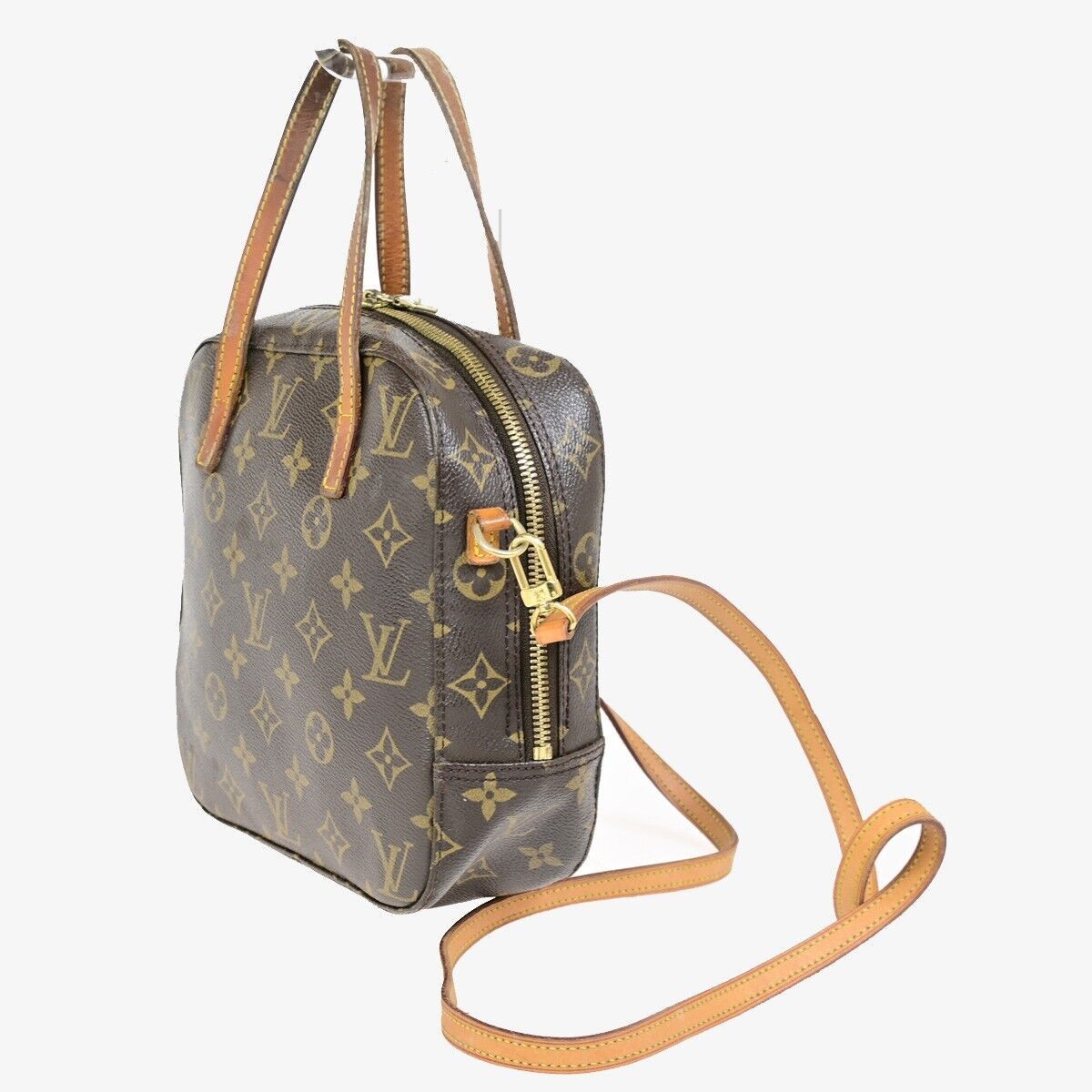 Louis Vuitton Spontini Brown Canvas Handbag (Pre-Owned) Size ONE SIZE - 3 Thumbnail