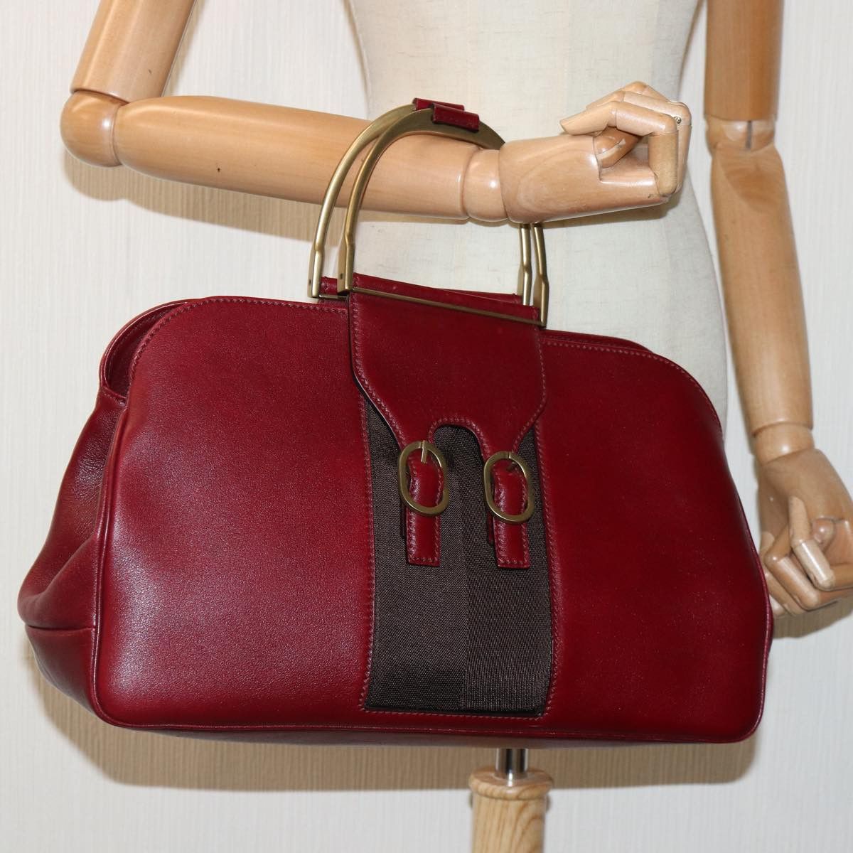 Gucci Burgundy Leather Handbag (Pre-Owned) Size ONE SIZE - 16 Thumbnail