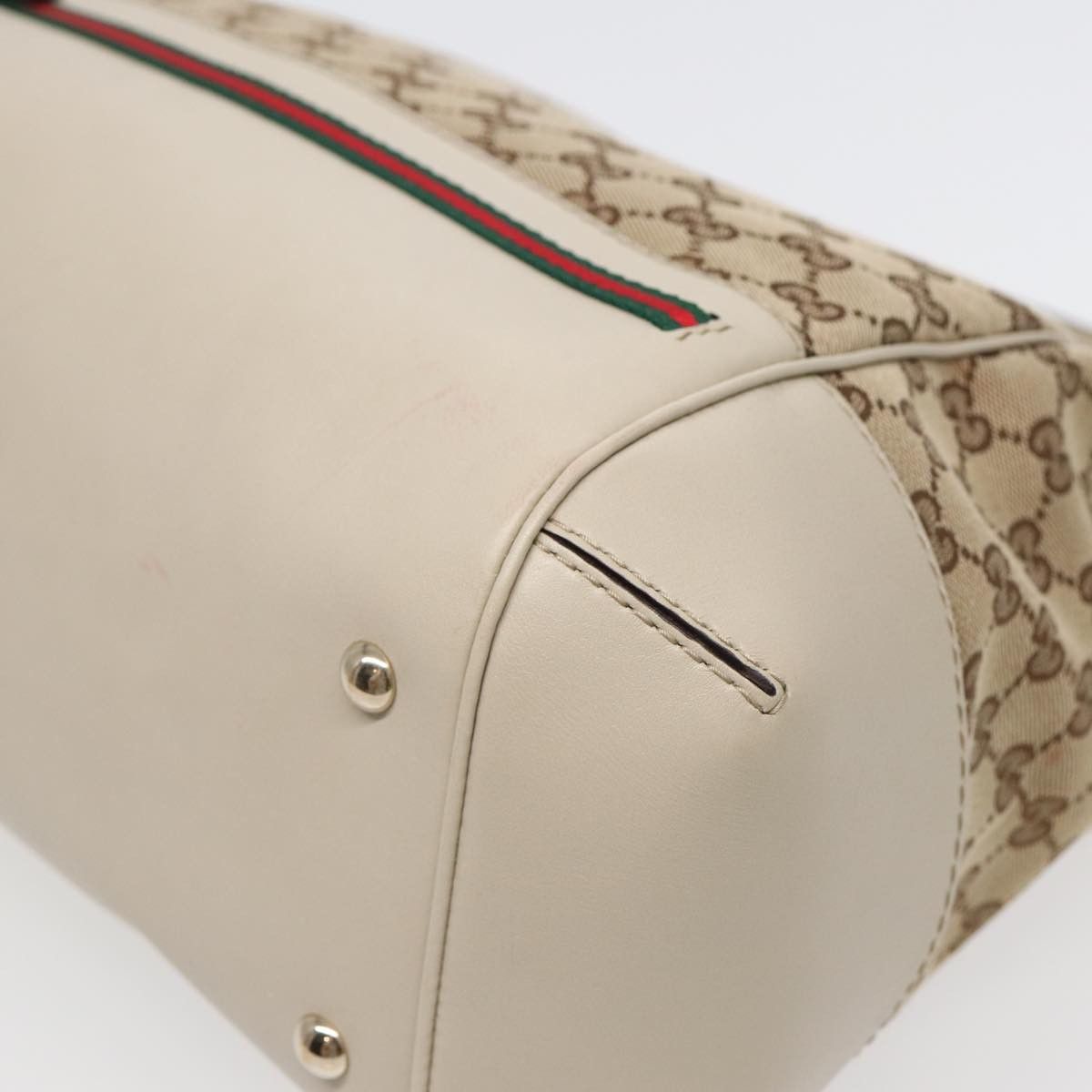 Gucci Sherry Beige Canvas Tote Bag (Pre-Owned) Size ONE SIZE - 5 Thumbnail