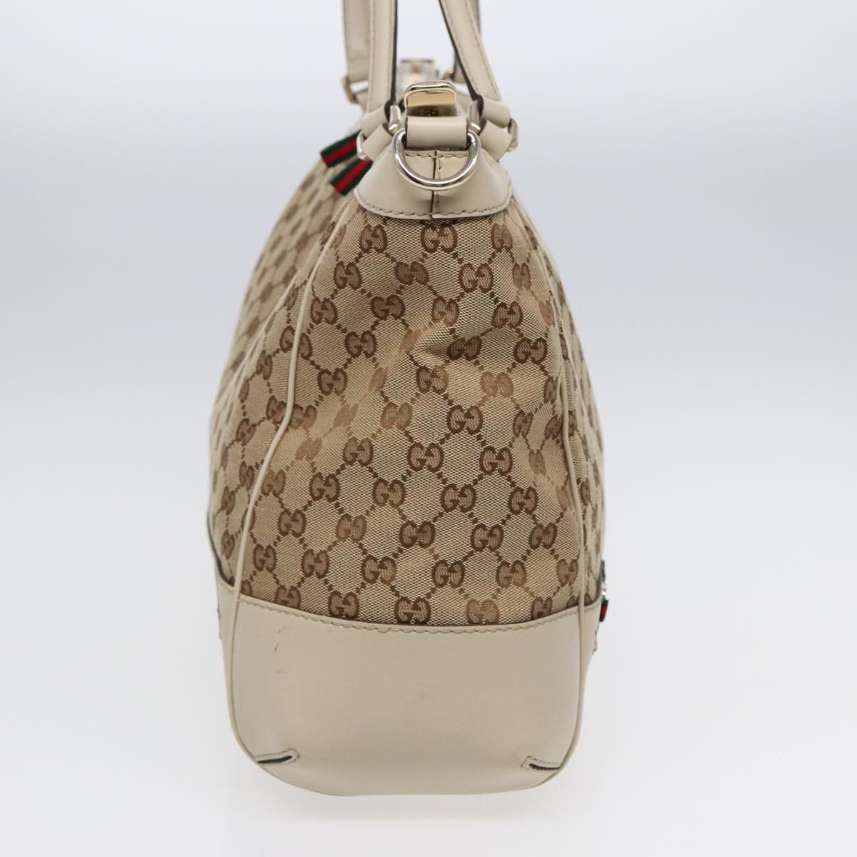 Gucci Sherry Beige Canvas Tote Bag (Pre-Owned) Size ONE SIZE - 3 Thumbnail