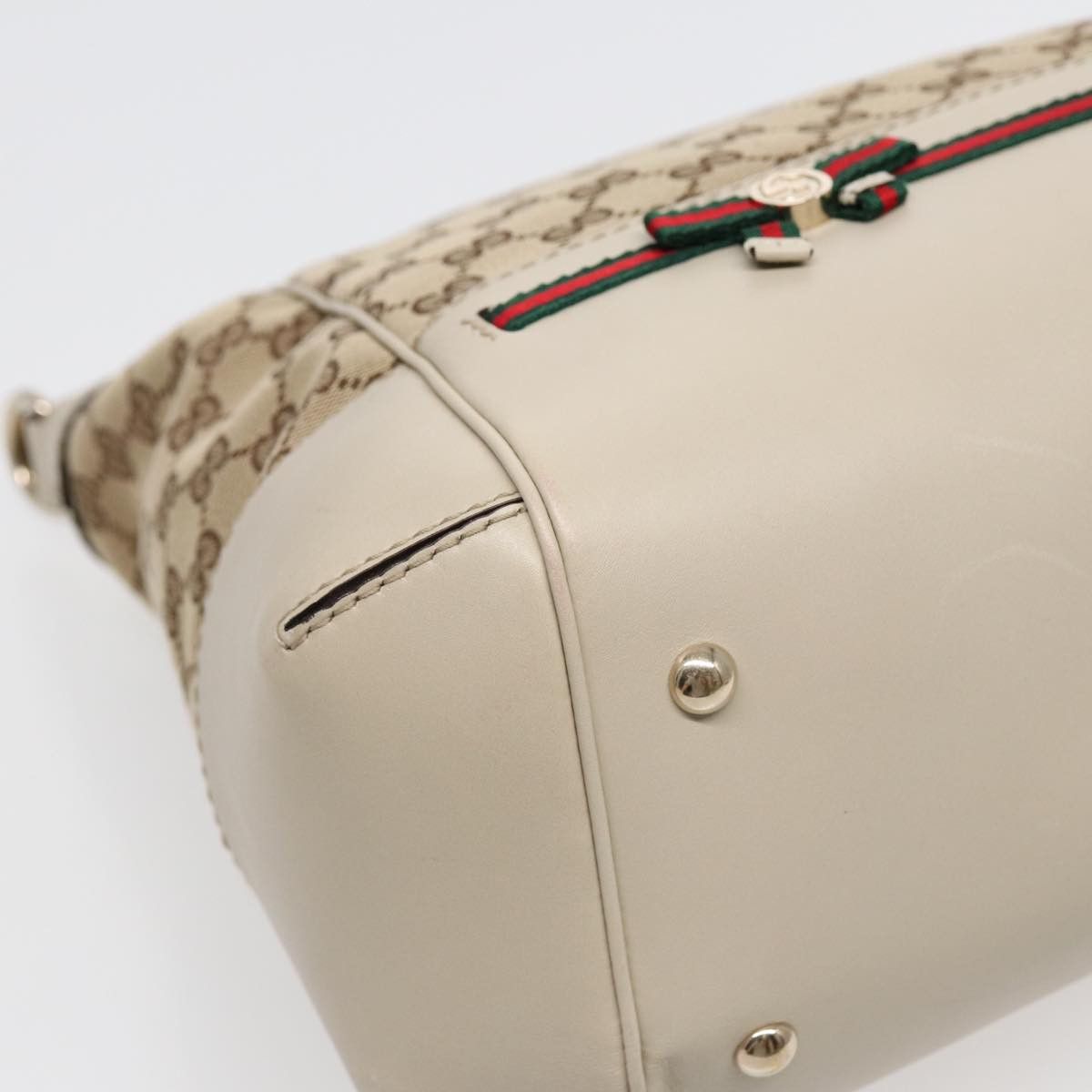 Gucci Sherry Beige Canvas Tote Bag (Pre-Owned) Size ONE SIZE - 19 Thumbnail