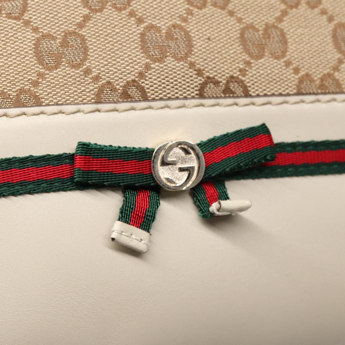 Gucci Sherry Beige Canvas Tote Bag (Pre-Owned) Size ONE SIZE - 14 Thumbnail