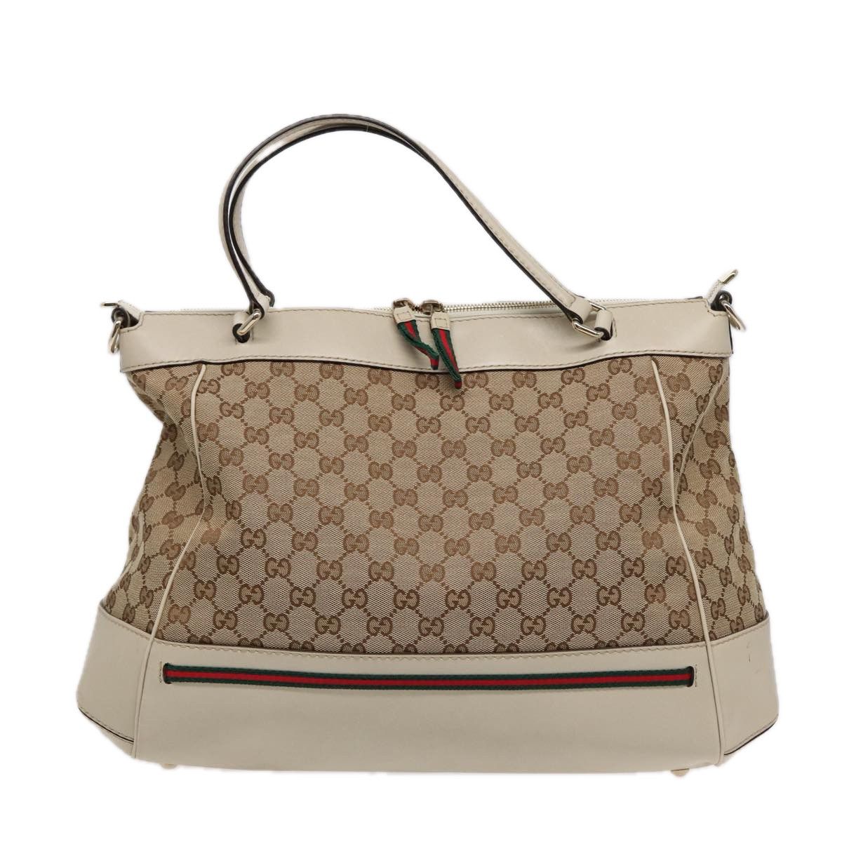 Gucci Sherry Beige Canvas Tote Bag (Pre-Owned) Size ONE SIZE - 2 Thumbnail