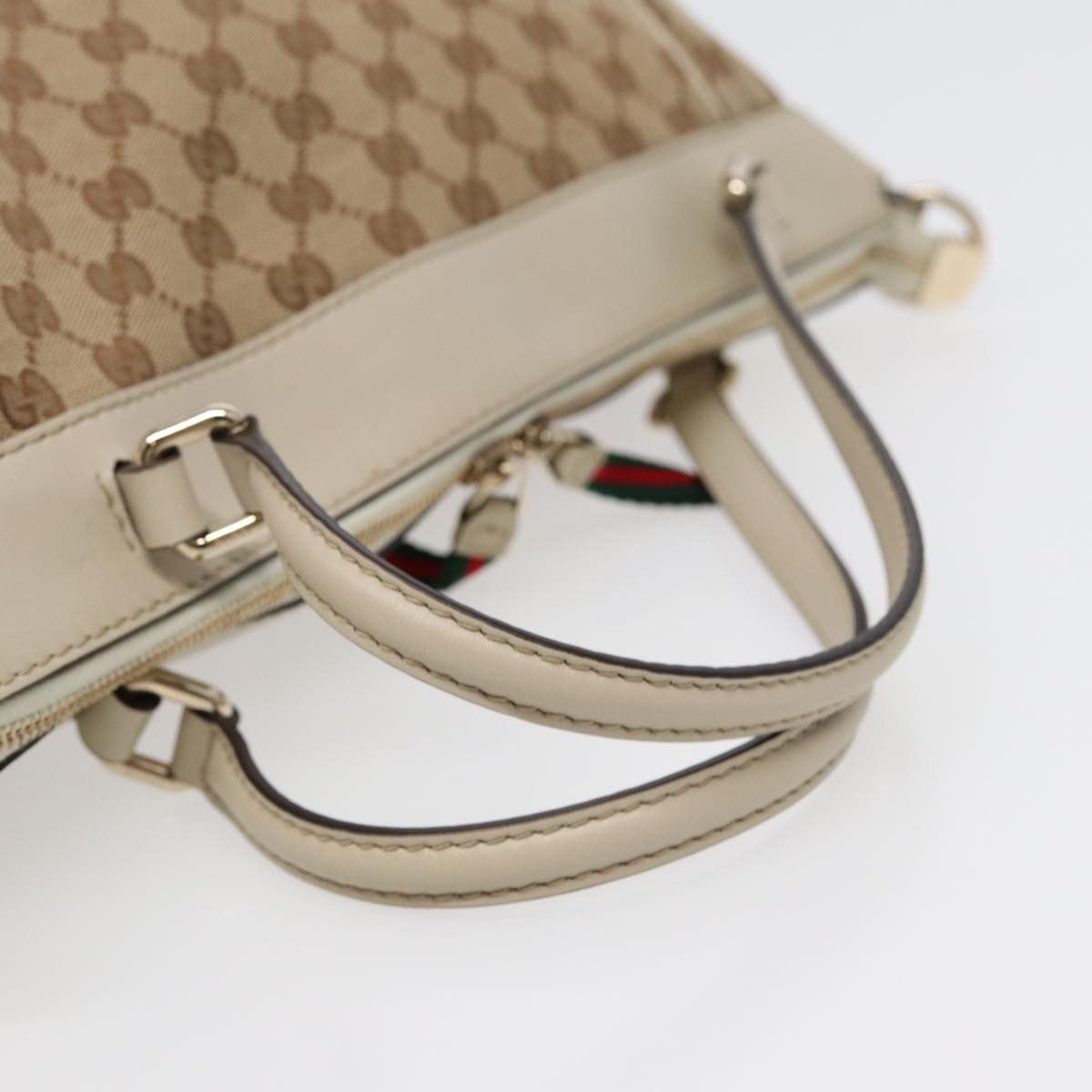 Gucci Sherry Beige Canvas Tote Bag (Pre-Owned) Size ONE SIZE - 4 Thumbnail