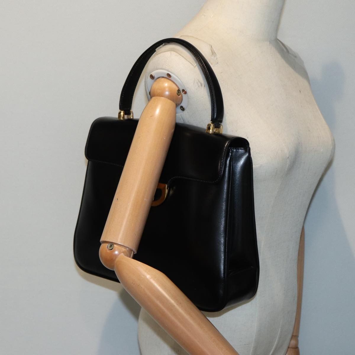 Gucci Black Leather Handbag (Pre-Owned) Size ONE SIZE - 10 Thumbnail