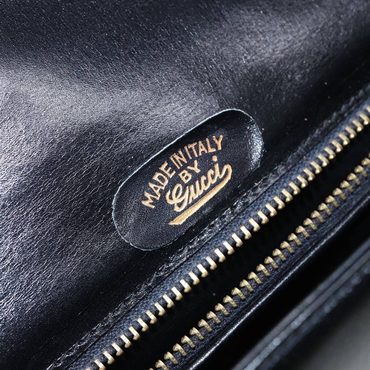 Gucci Black Leather Handbag (Pre-Owned) Size ONE SIZE - 8 Thumbnail