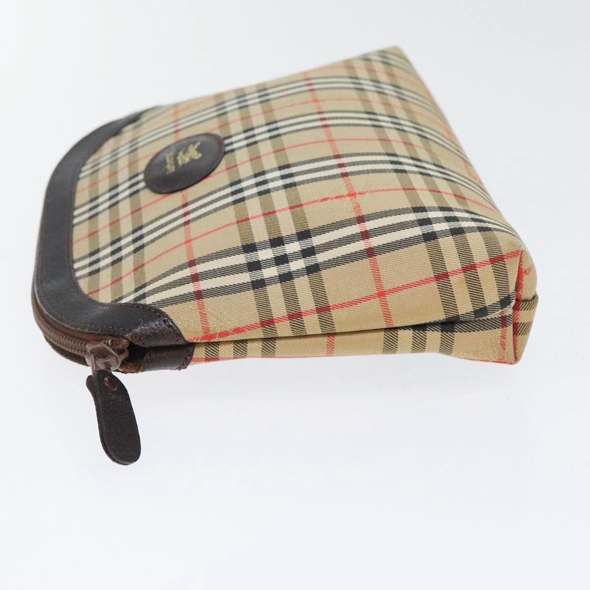 Burberry Nova Check Beige Canvas Clutch Bag (Pre-Owned) Size ONE SIZE - 4 Thumbnail