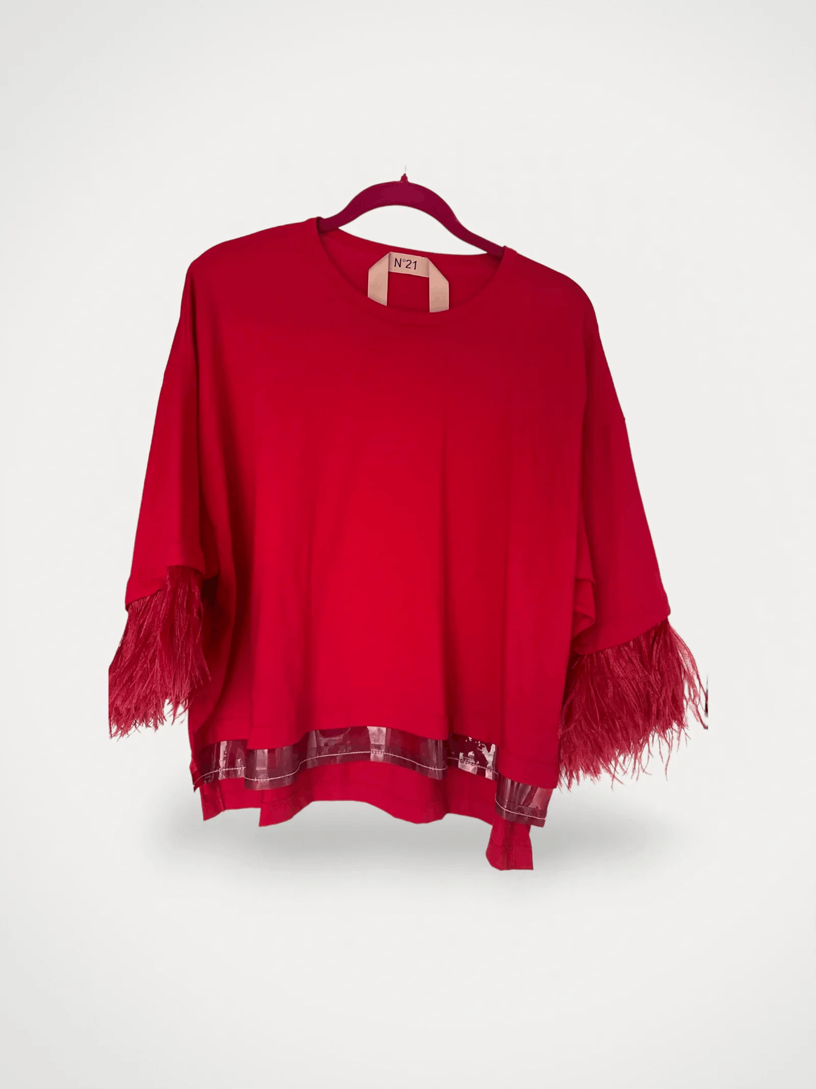 N21 N 21 Feather Trim Top Size L / US 10 / IT 46 - 2 Thumbnail
