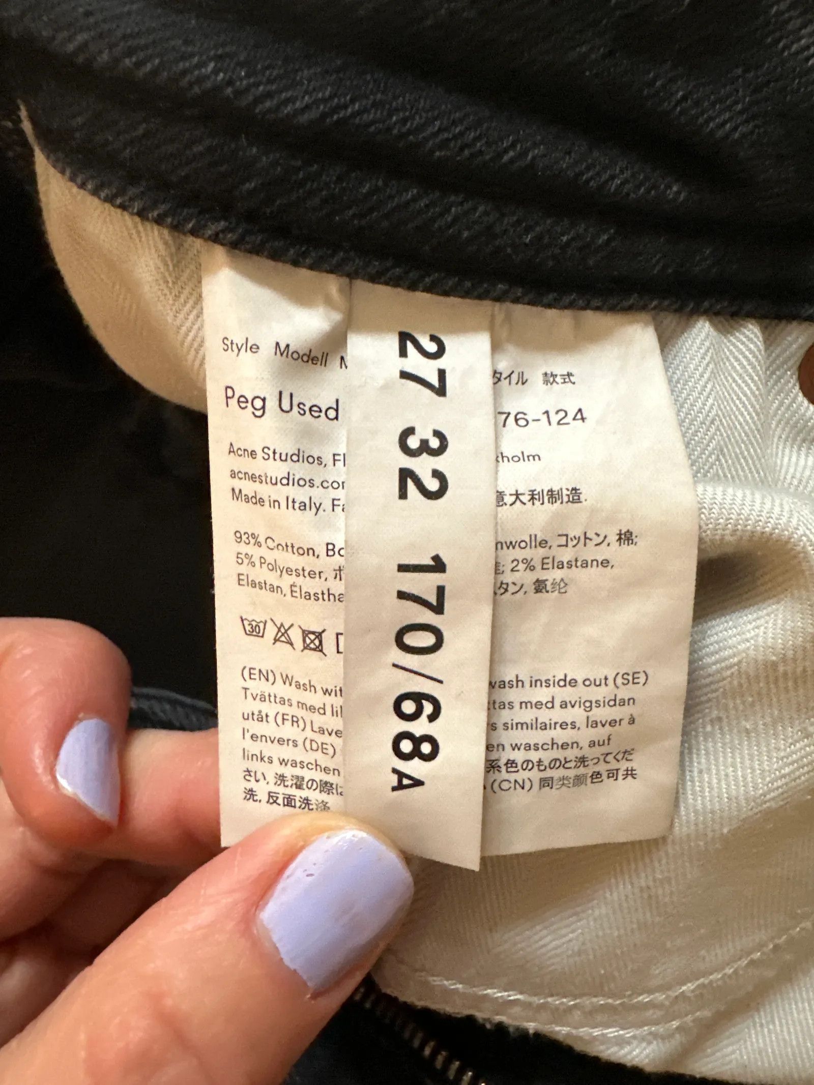 Acne Studios Acne Studios Peg used black Jeans Size 27" / US 4 / IT 40 - 3 Thumbnail