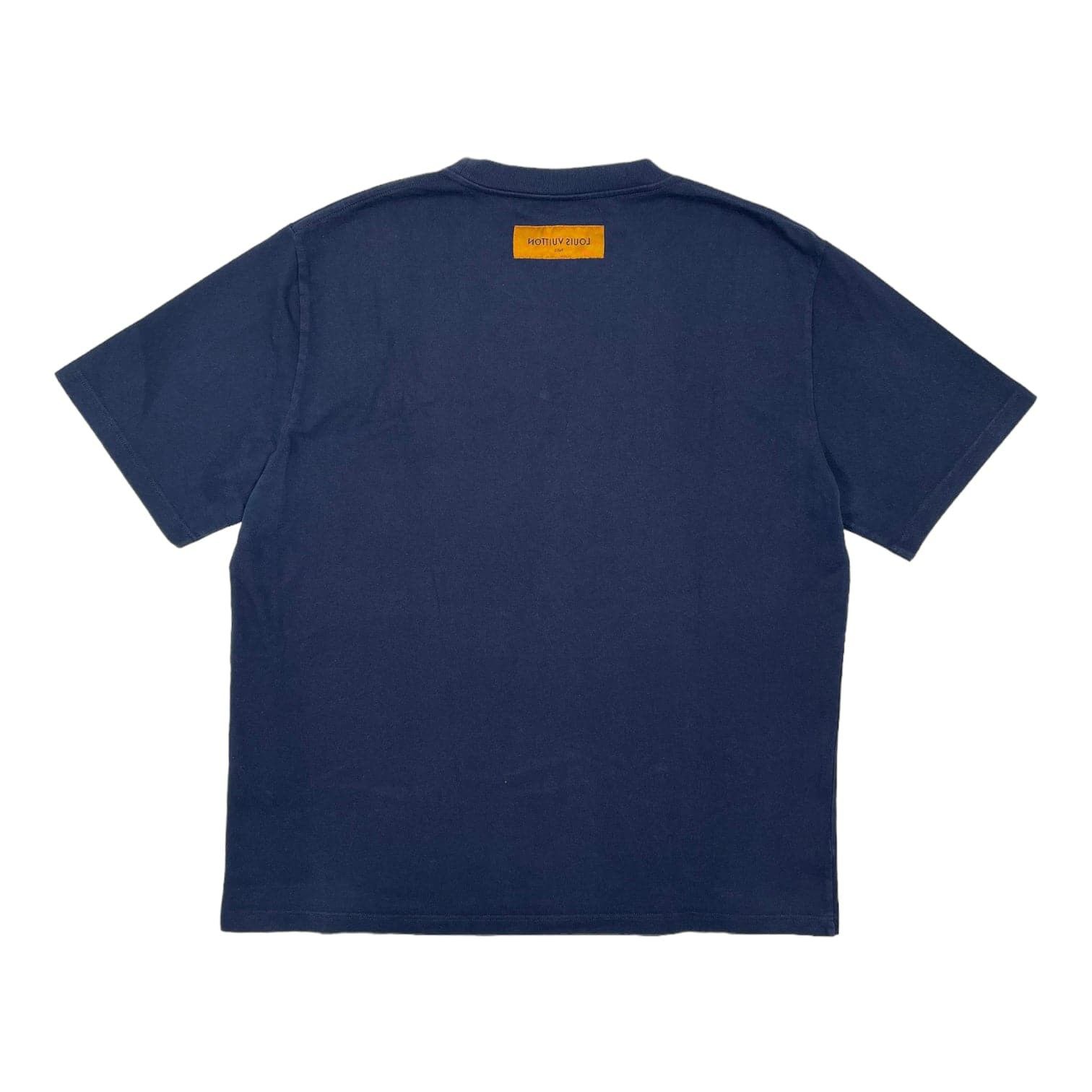 Louis Vuitton Embroidered Flower Logo Short Sleeve Tee Shirt Navy Size US XXL / EU 58 / 5 - 2 Thumbnail