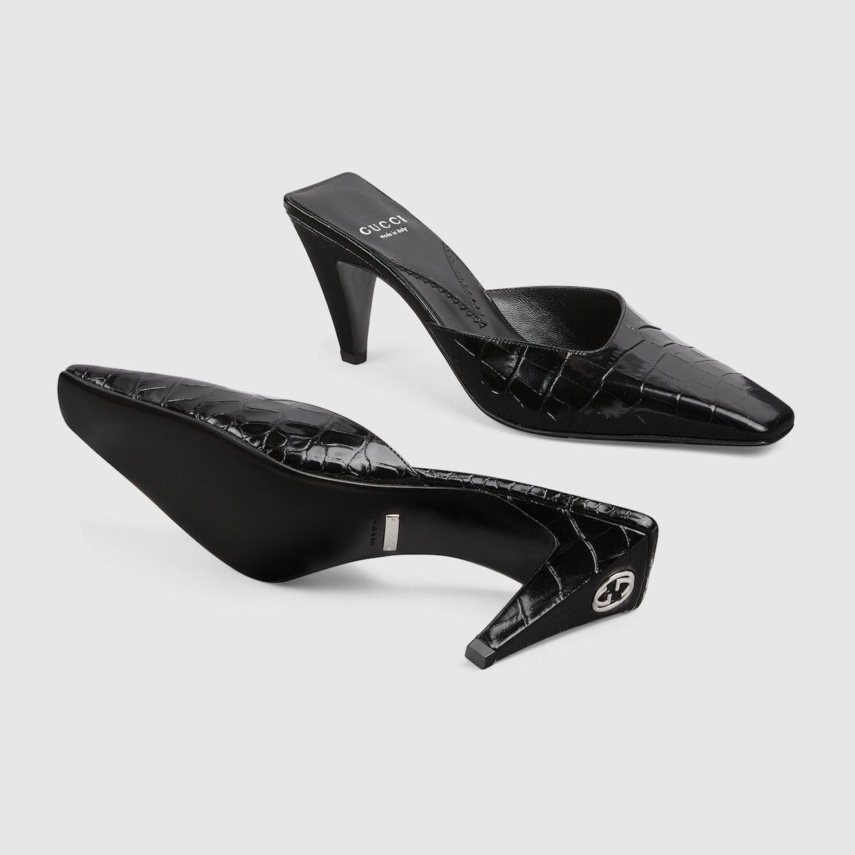 Gucci Gucci Crocodile Printed Mules SIZE 40 Size ONE SIZE - 3 Thumbnail