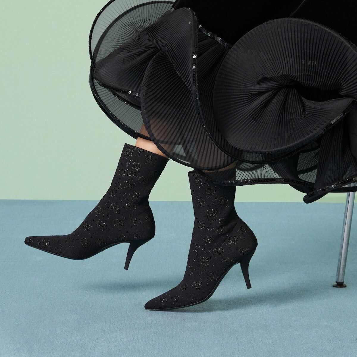 Gucci Gucci GG Knit Ankle Boots SIZE 37 Size ONE SIZE - 4 Thumbnail