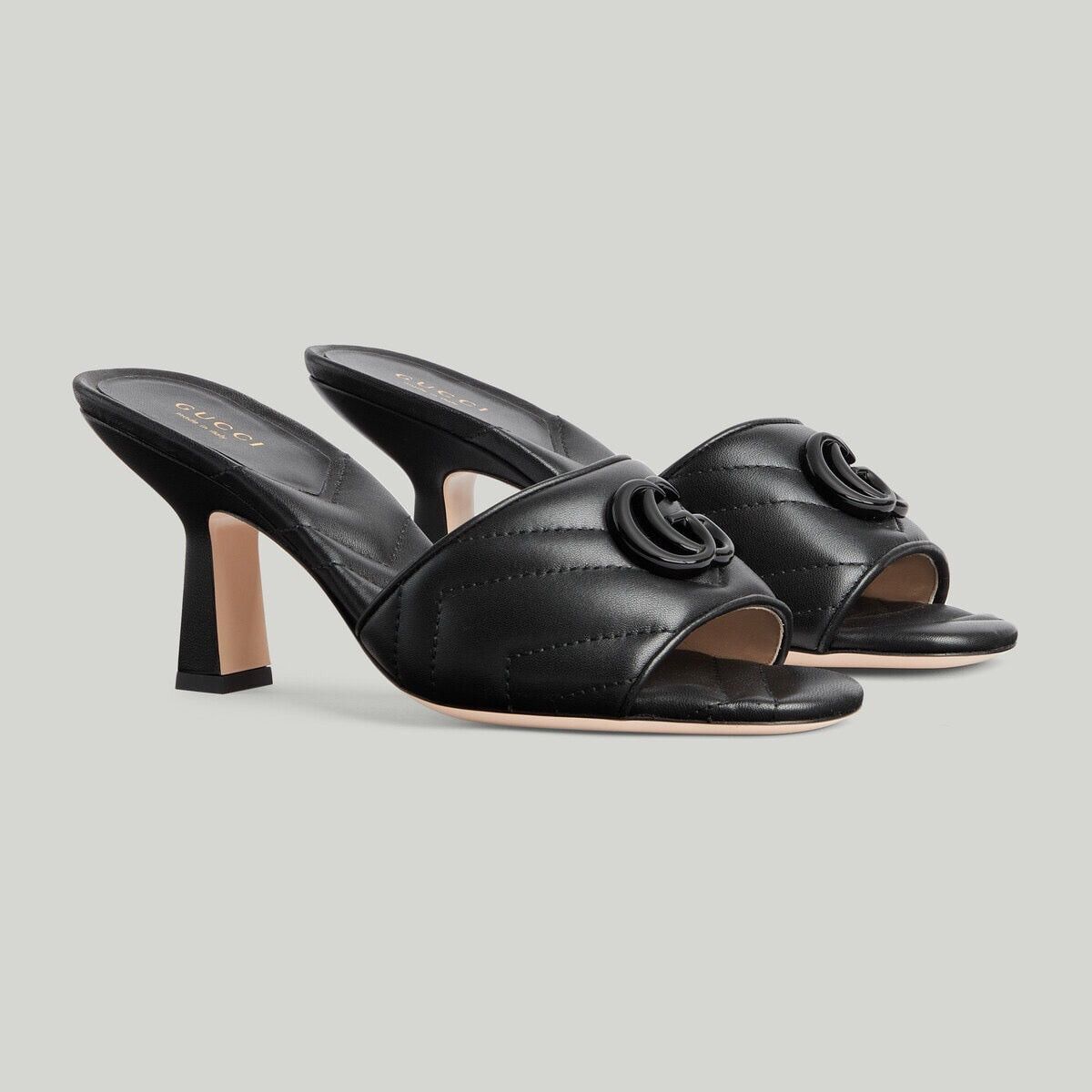 Gucci Gucci Double G Mid Heel Slide Sandals SIZE 41 Size ONE SIZE - 2 Thumbnail