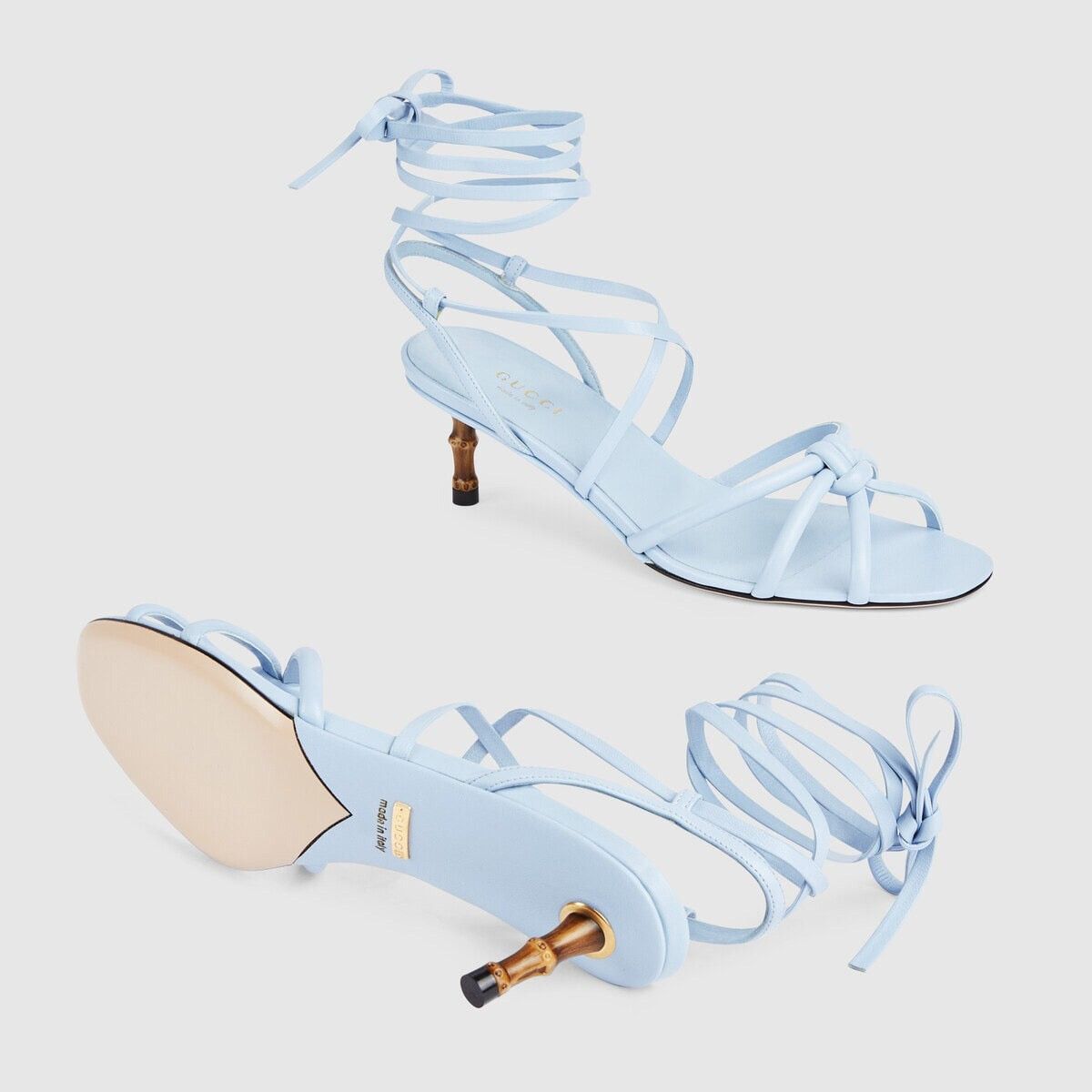 Gucci Gucci Bamboo Strappy Leather Sandals SIZE 36 Size ONE SIZE - 3 Thumbnail
