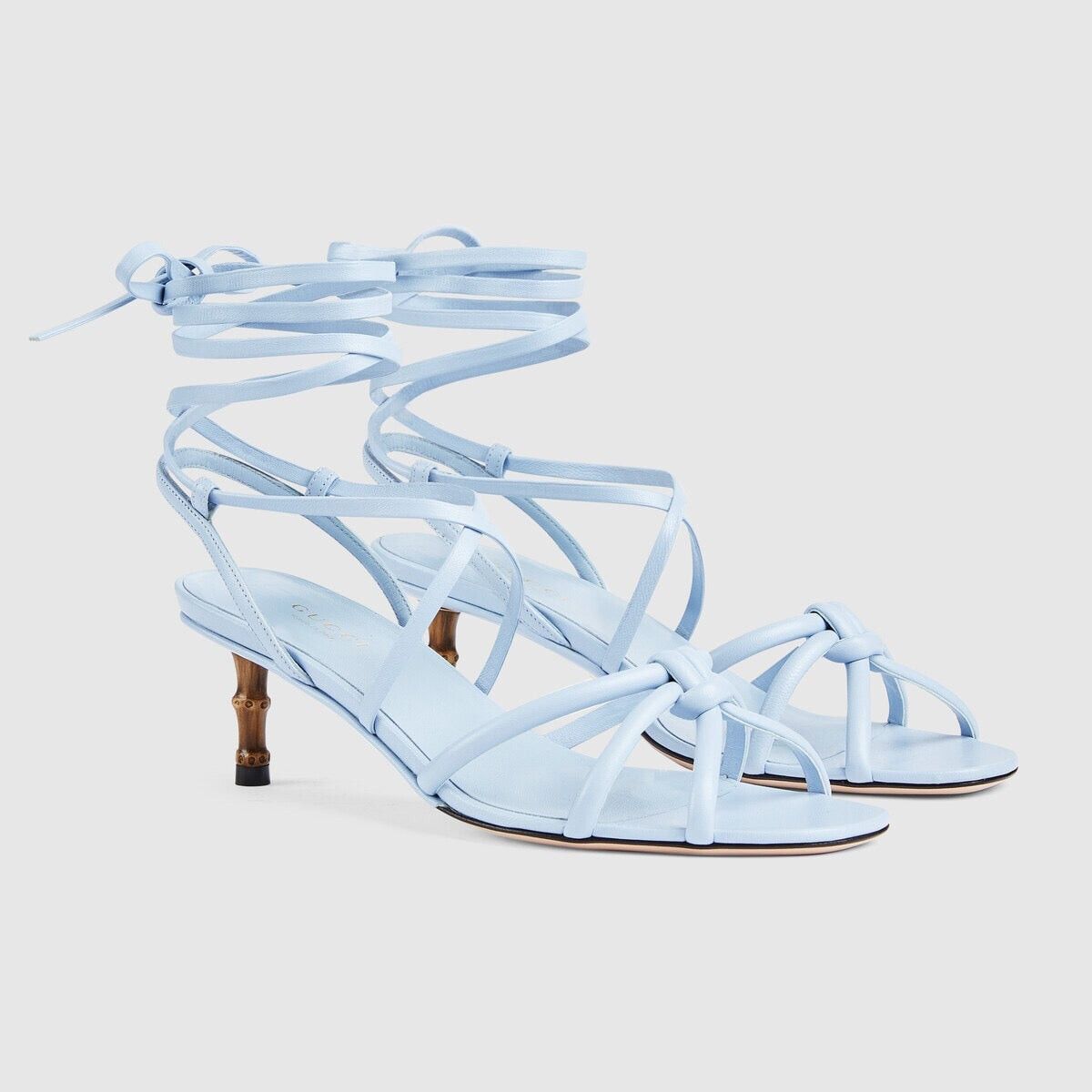 Gucci Gucci Bamboo Strappy Leather Sandals SIZE 38.5 Size ONE SIZE - 2 Thumbnail