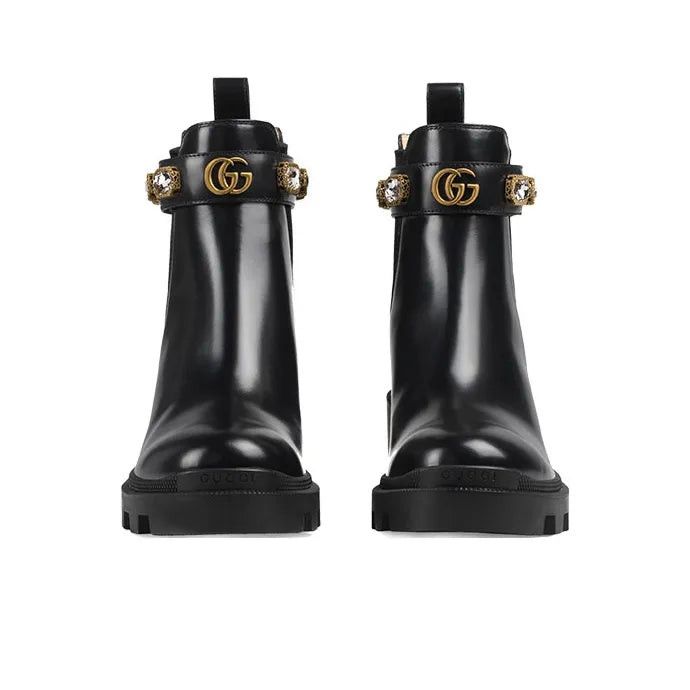 Gucci Gucci GG Crystal Belt Ankle Boots SIZE 41 Size ONE SIZE - 3 Thumbnail