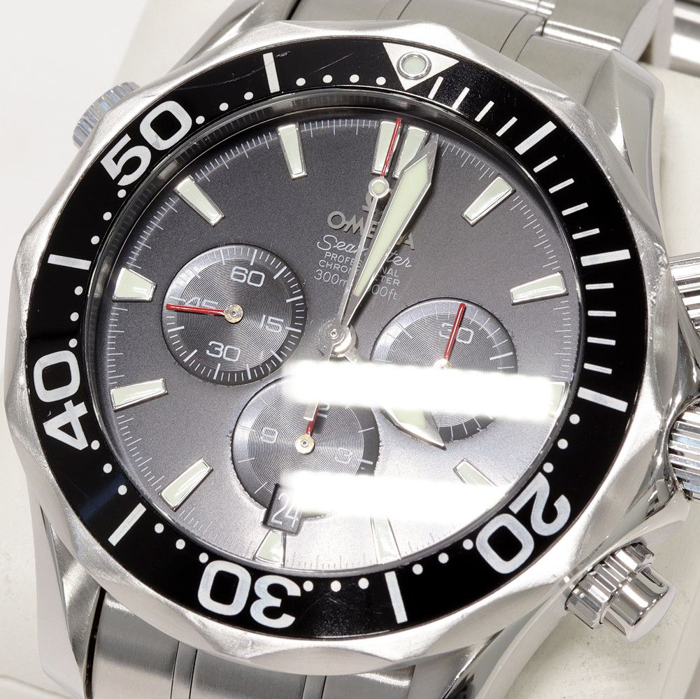 Omega Omega Omega Black Dial Seamaster 300m Professional Chronograph Watch 2594.52 Metal Automatic 2594.52 Size ONE SIZE - 5 Thumbnail