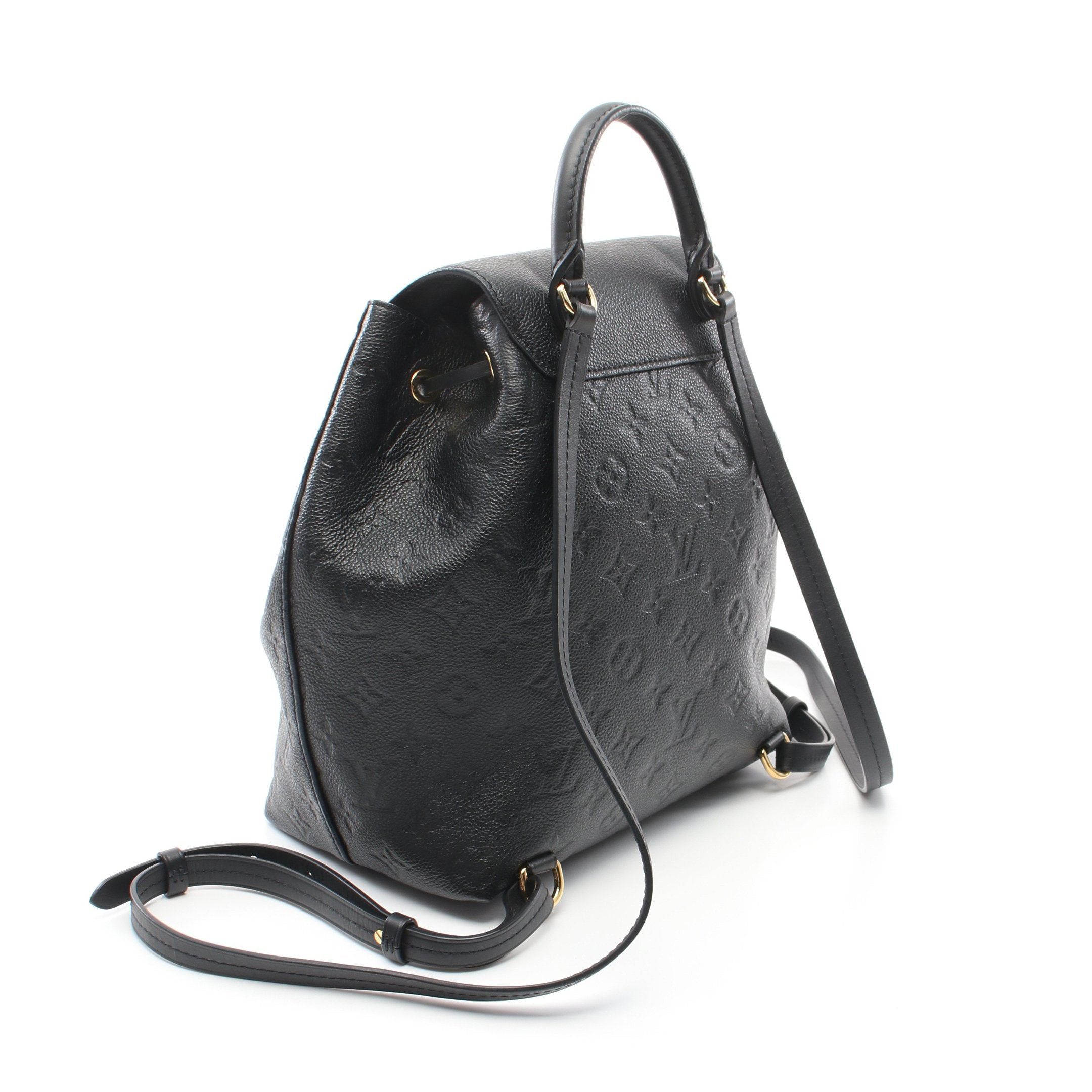 Louis Vuitton Louis Vuitton Montsouris Pm Monogram Empreinte Noir Backpack Rucksack Leather Black Size ONE SIZE - 2 Thumbnail
