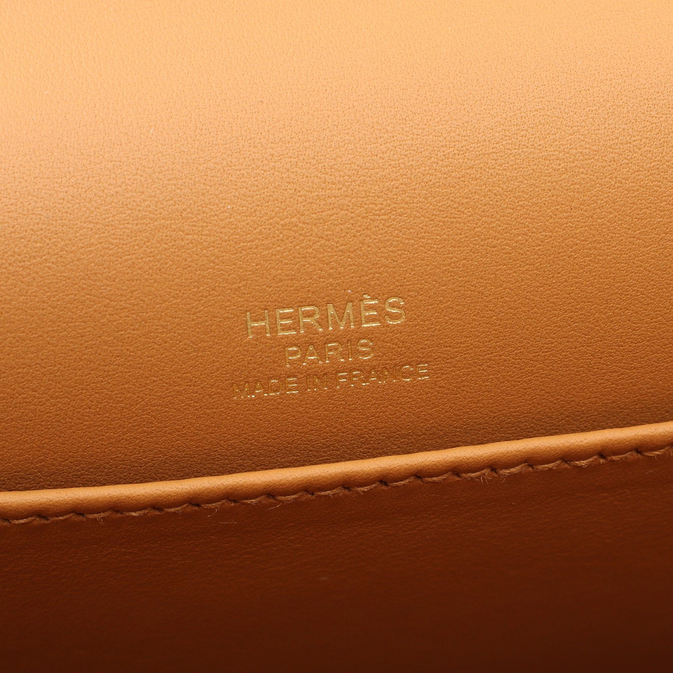Hermes Hermes Geta Caramel Shoulder Bag Chevre Myzore Goatskin Light Brown Gold Hardware B Stamp Size ONE SIZE - 4 Thumbnail