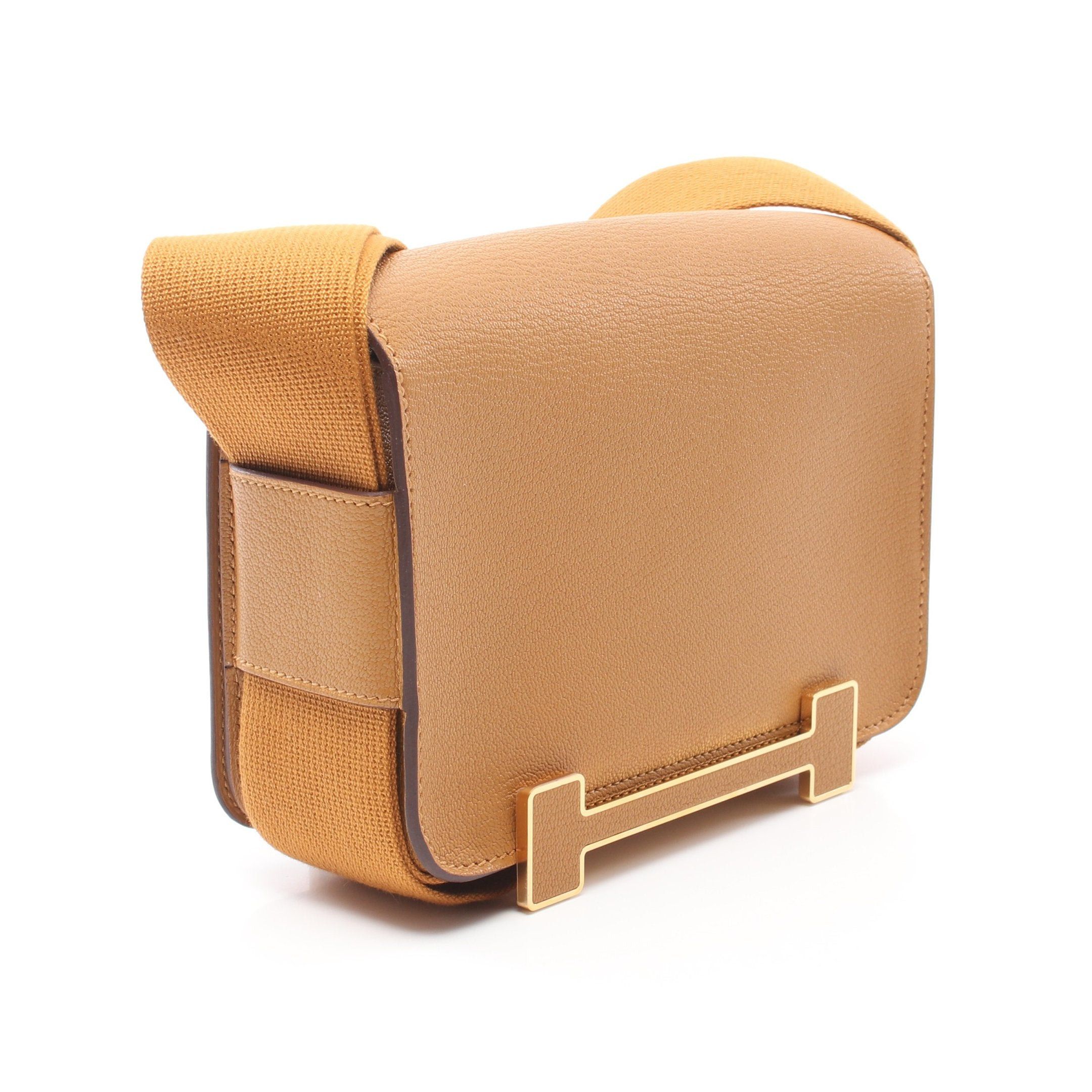 Hermes Hermes Geta Caramel Shoulder Bag Chevre Myzore Goatskin Light Brown Gold Hardware B Stamp Size ONE SIZE - 2 Thumbnail