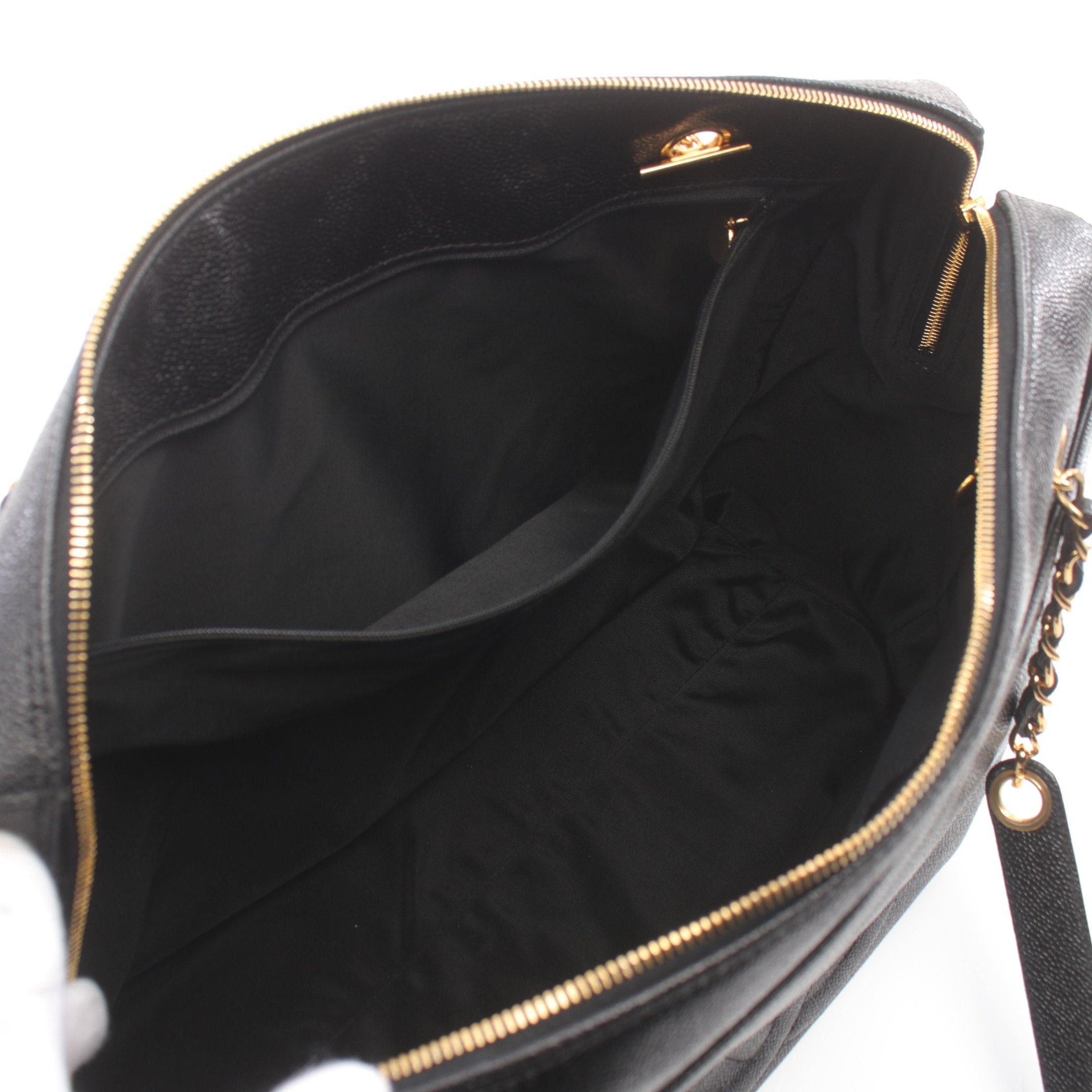 Chanel Chanel Big Coco Mark Chain Shoulder Bag Caviar Skin Black Gold Hardware Size ONE SIZE - 3 Thumbnail