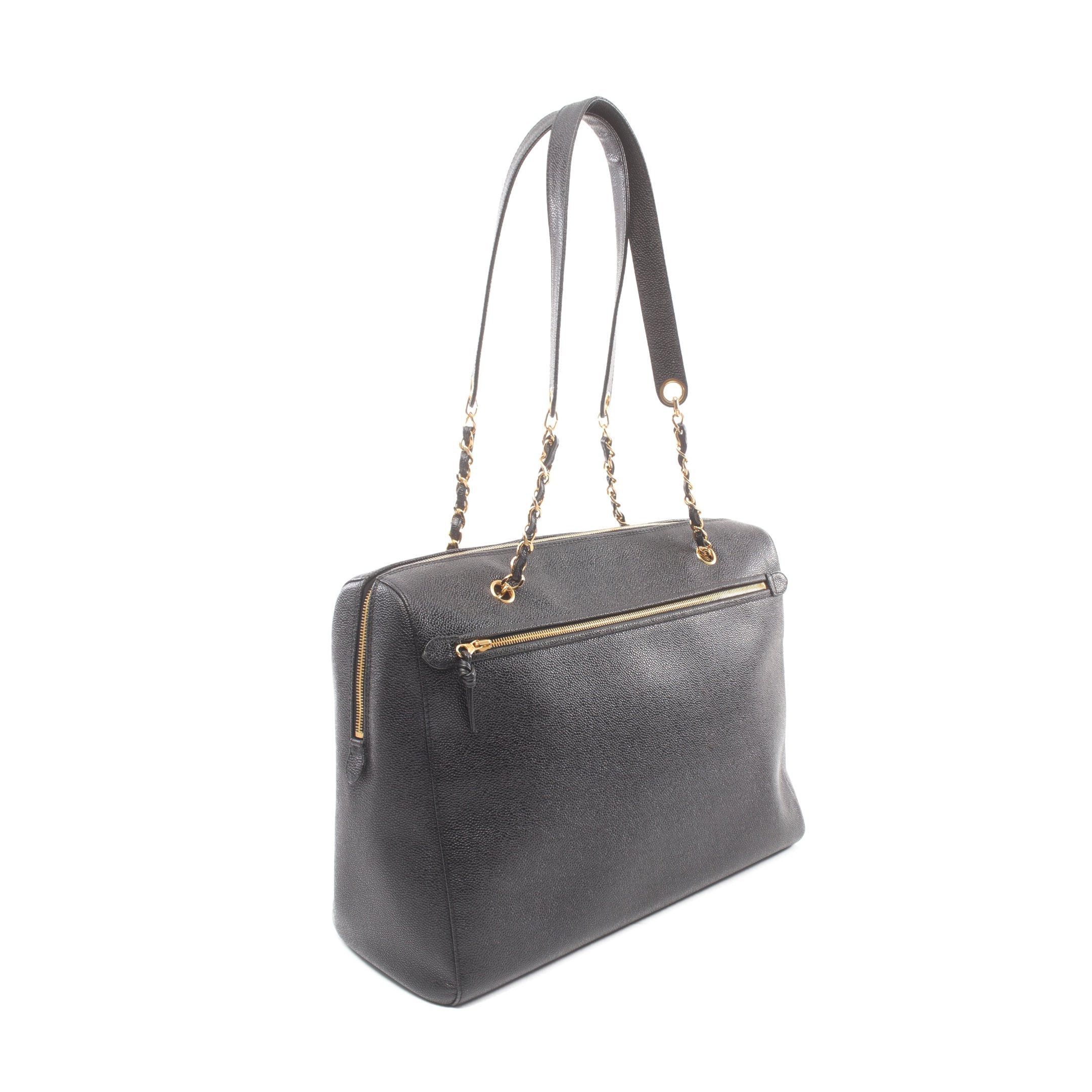 Chanel Chanel Big Coco Mark Chain Shoulder Bag Caviar Skin Black Gold Hardware Size ONE SIZE - 2 Thumbnail
