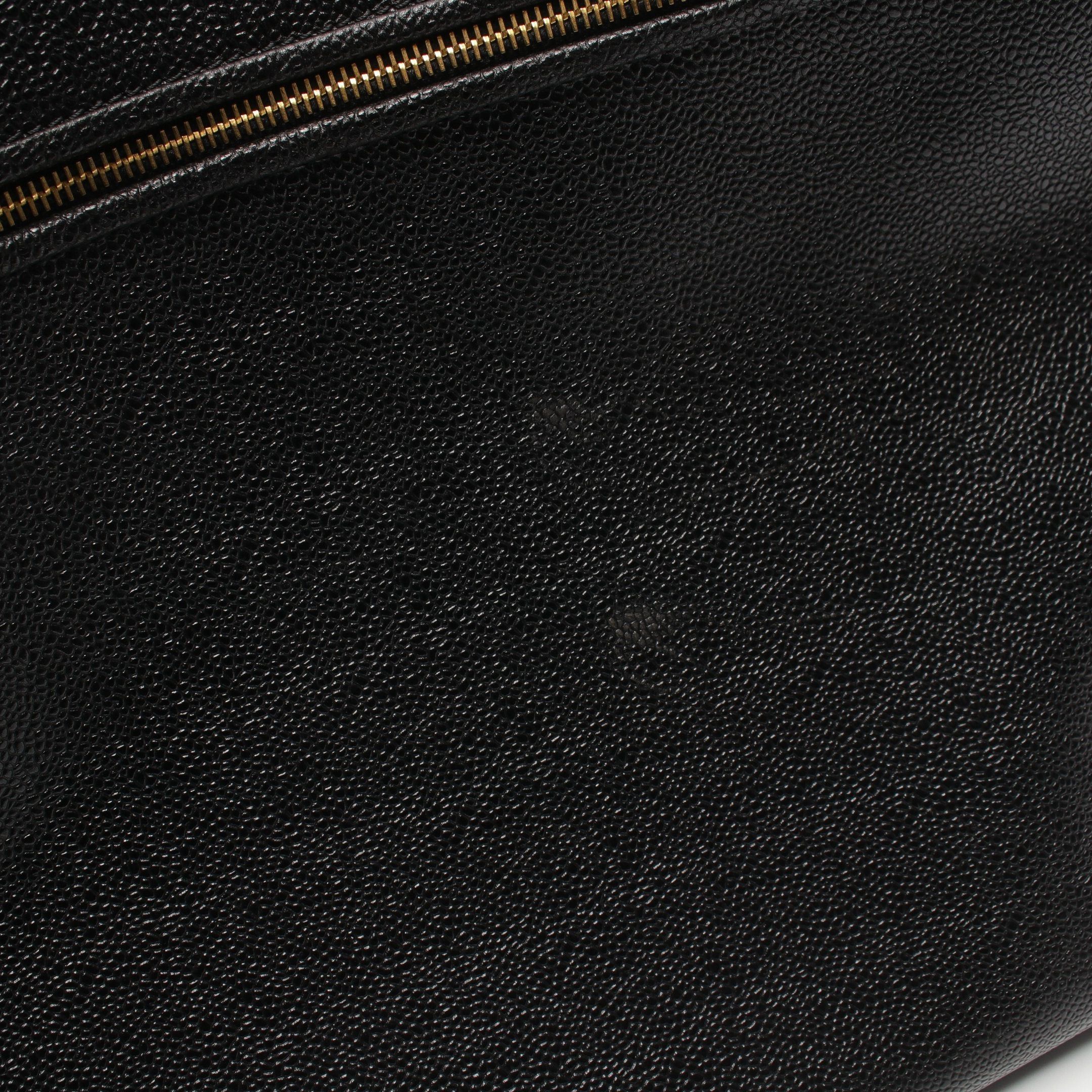 Chanel Chanel Big Coco Mark Chain Shoulder Bag Caviar Skin Black Gold Hardware Size ONE SIZE - 8 Thumbnail