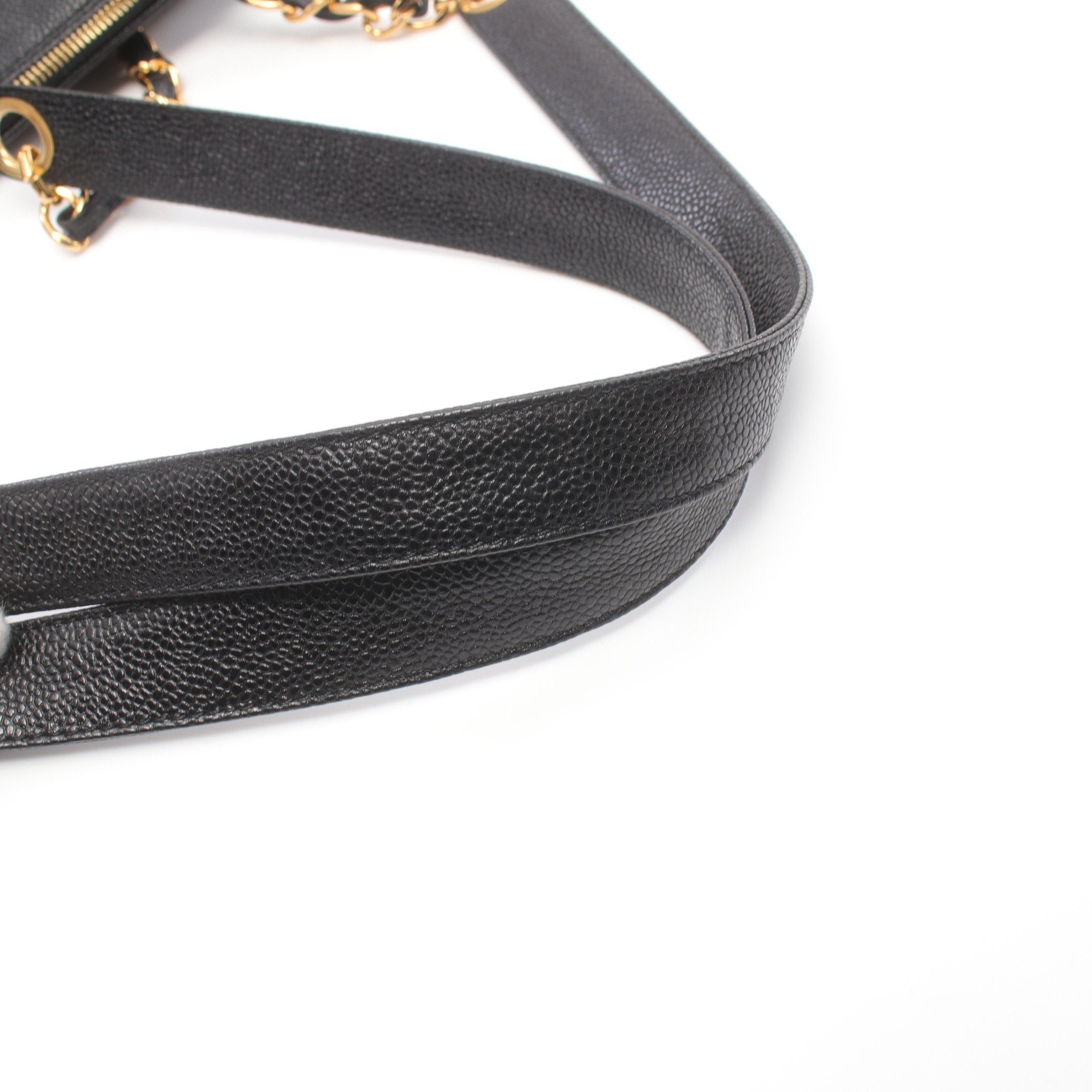 Chanel Chanel Big Coco Mark Chain Shoulder Bag Caviar Skin Black Gold Hardware Size ONE SIZE - 10 Thumbnail