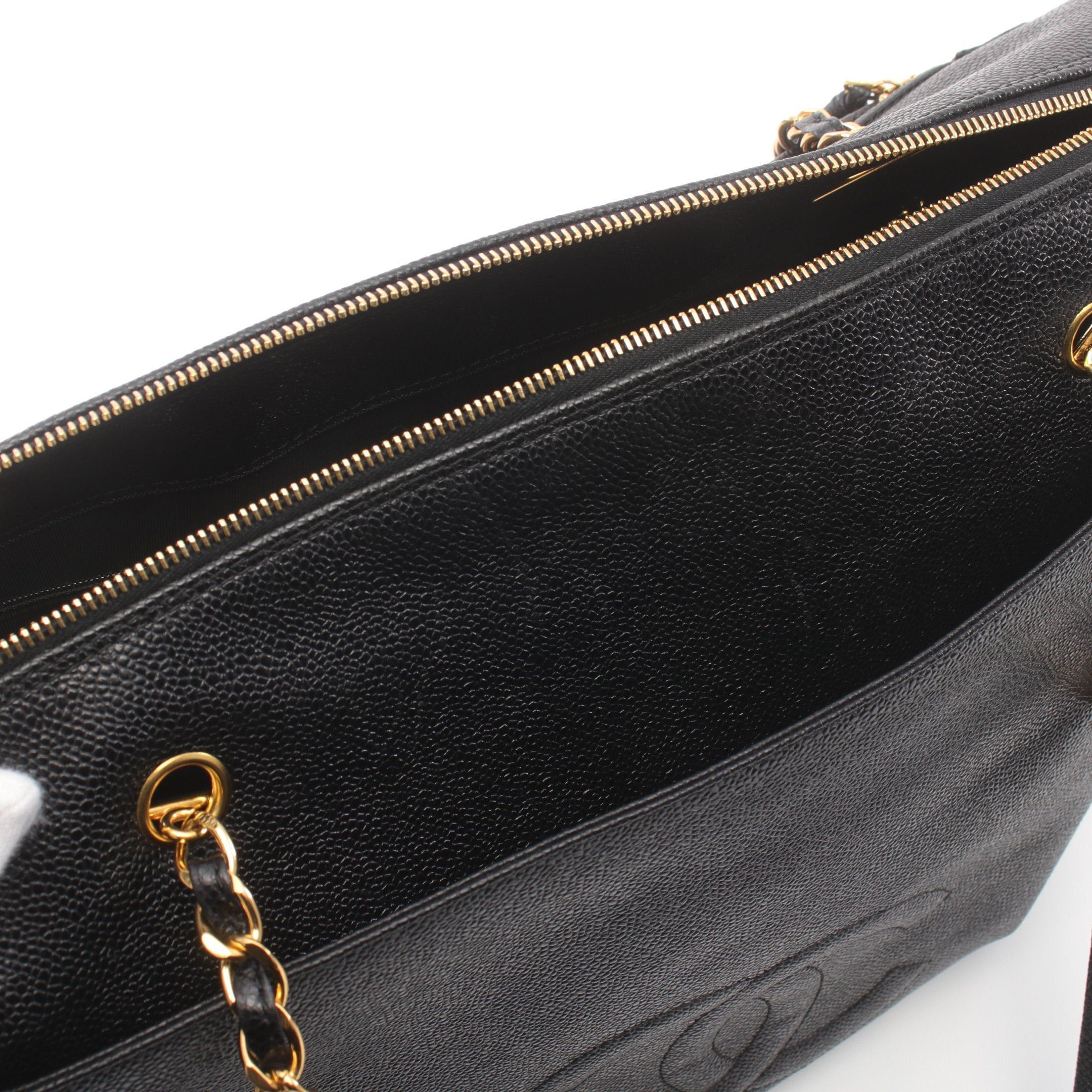 Chanel Chanel Big Coco Mark Chain Shoulder Bag Caviar Skin Black Gold Hardware Size ONE SIZE - 6 Thumbnail
